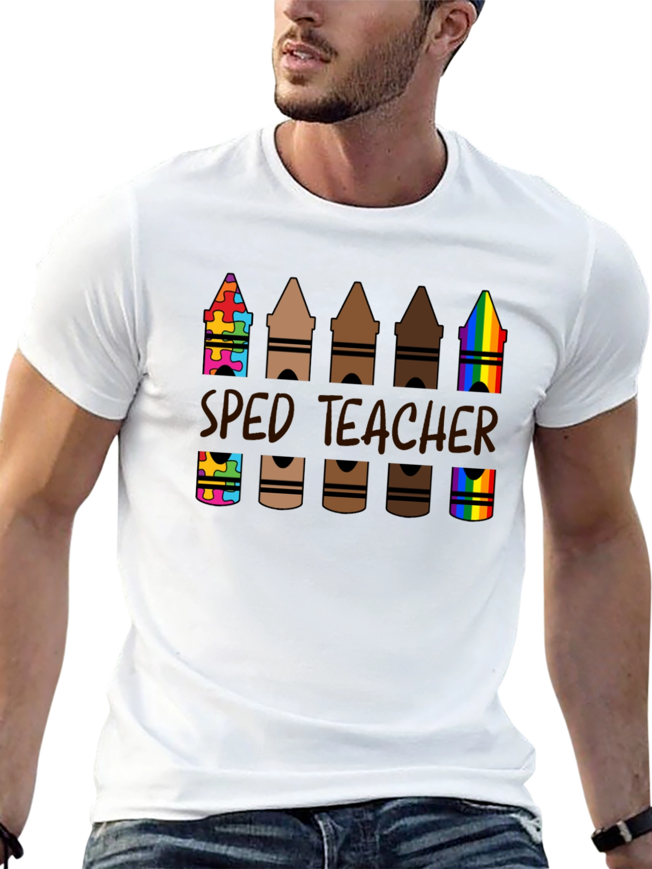SPED Teacher Crayon T-Shirt
