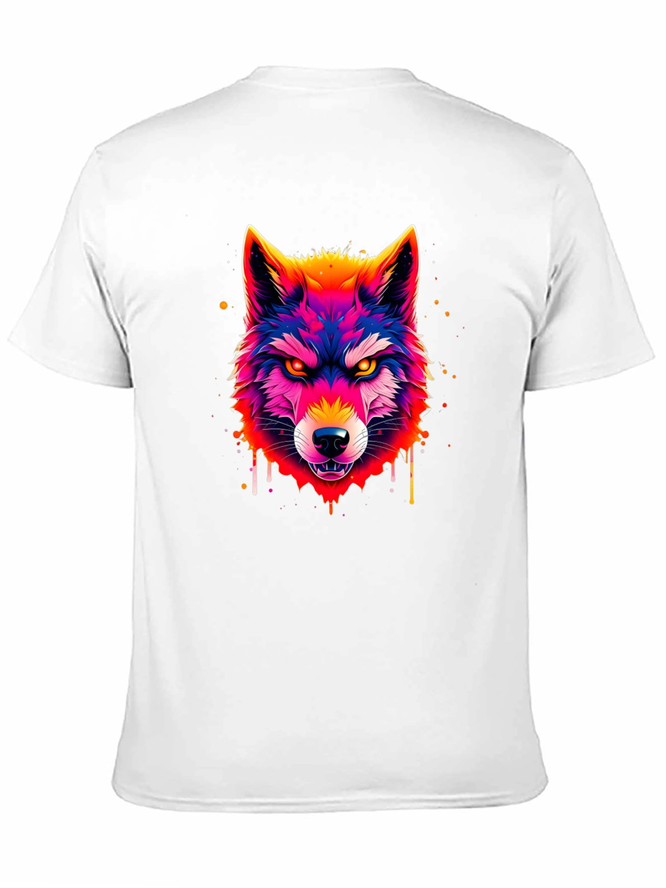 Vivid Wolf Graphic Tee - Mens Black T-Shirt