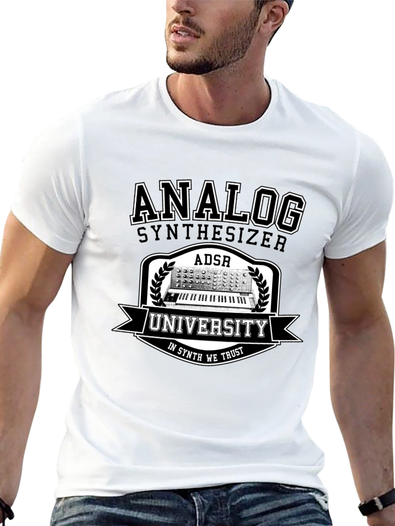 Analog Synthesizer University Black T-Shirt