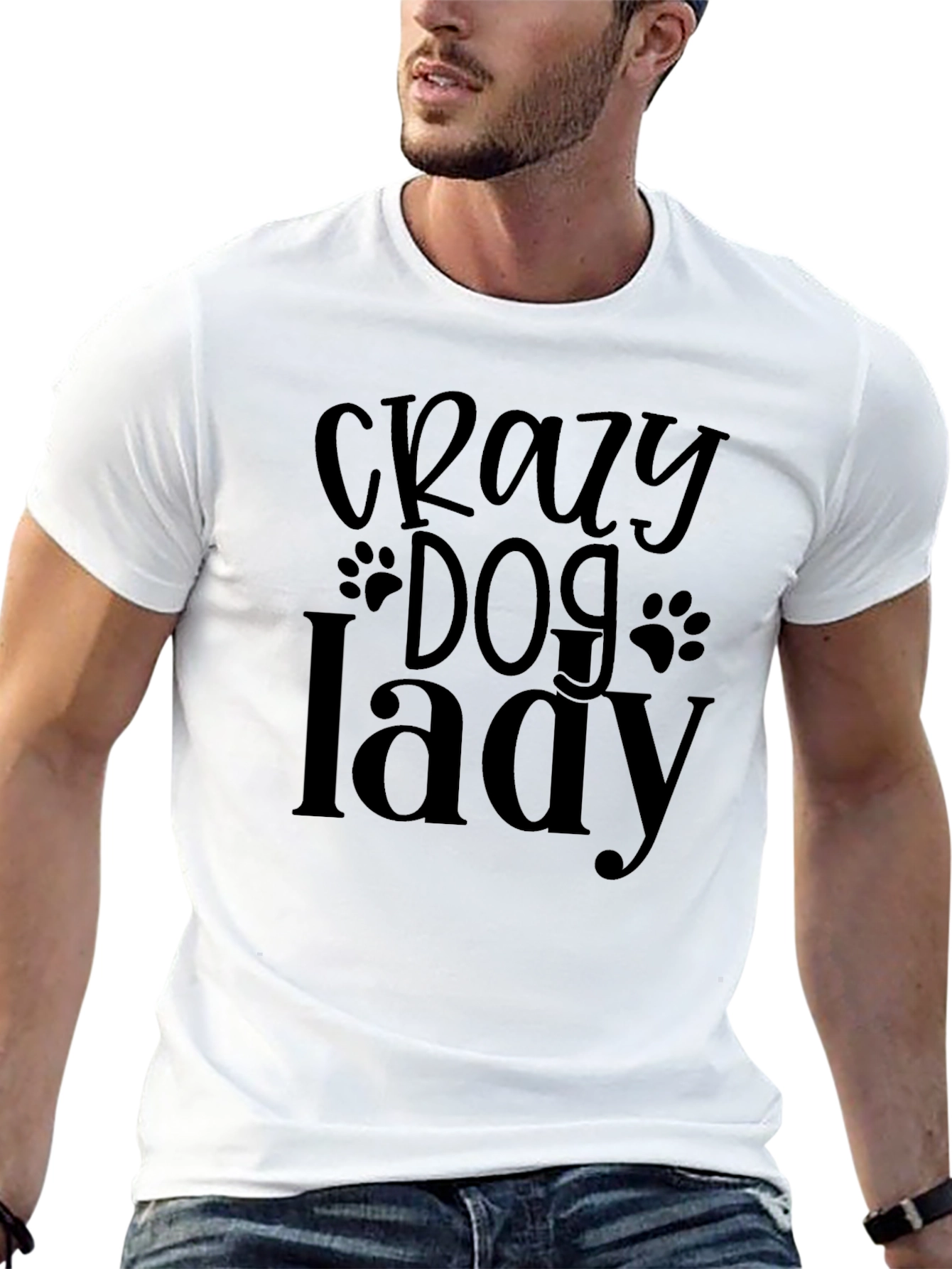 Crazy Dog Lady Black T-Shirt
