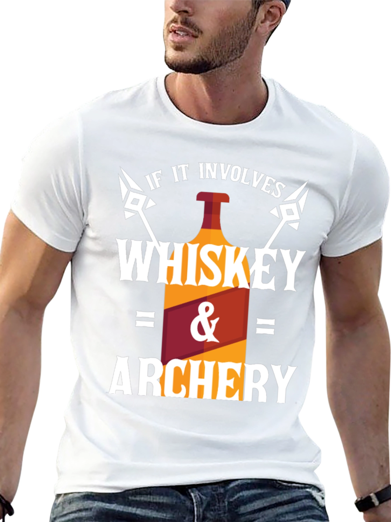 Whiskey & Archery Black Graphic T-Shirt