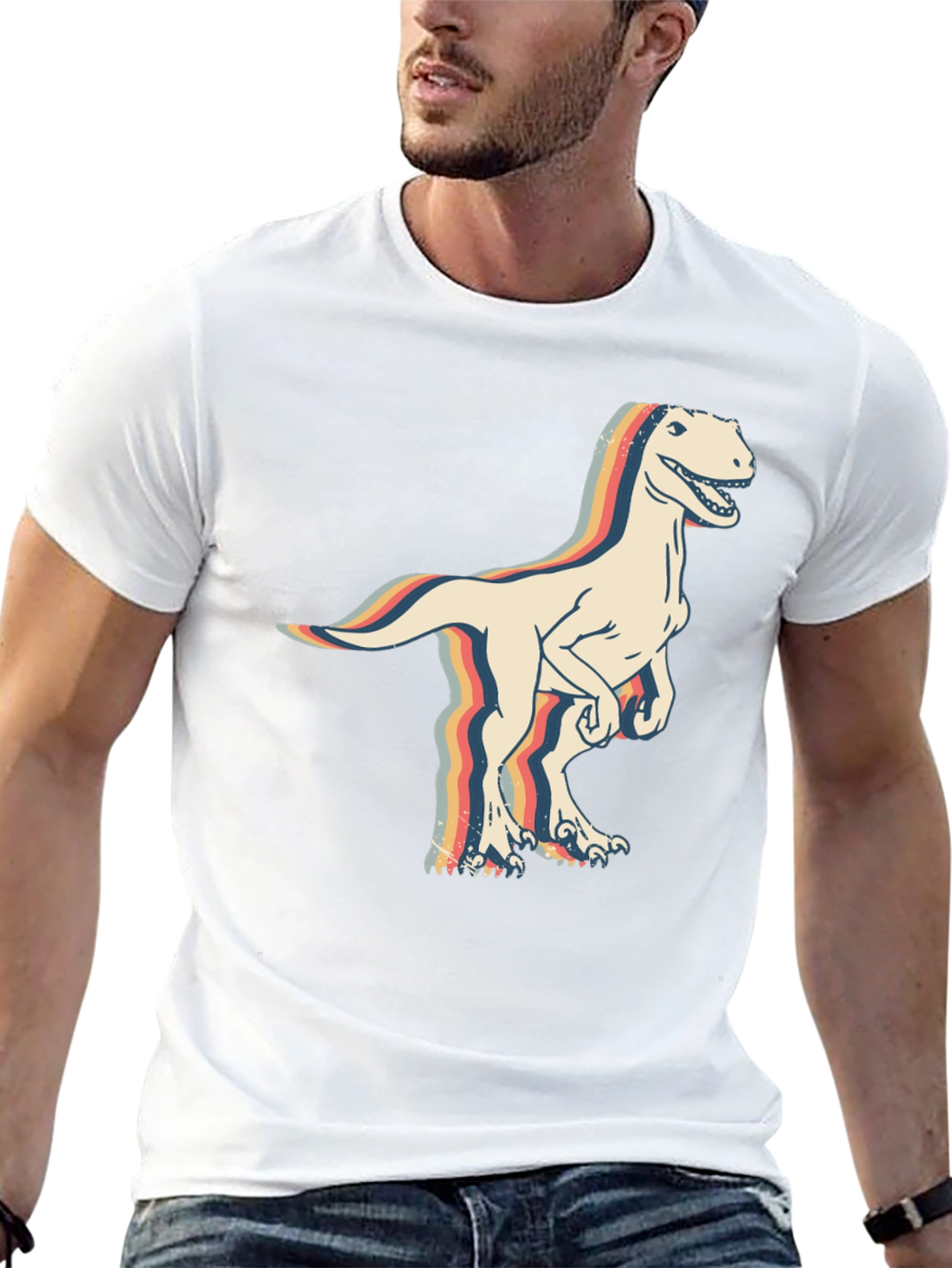 Retro Dinosaur Graphic T-Shirt