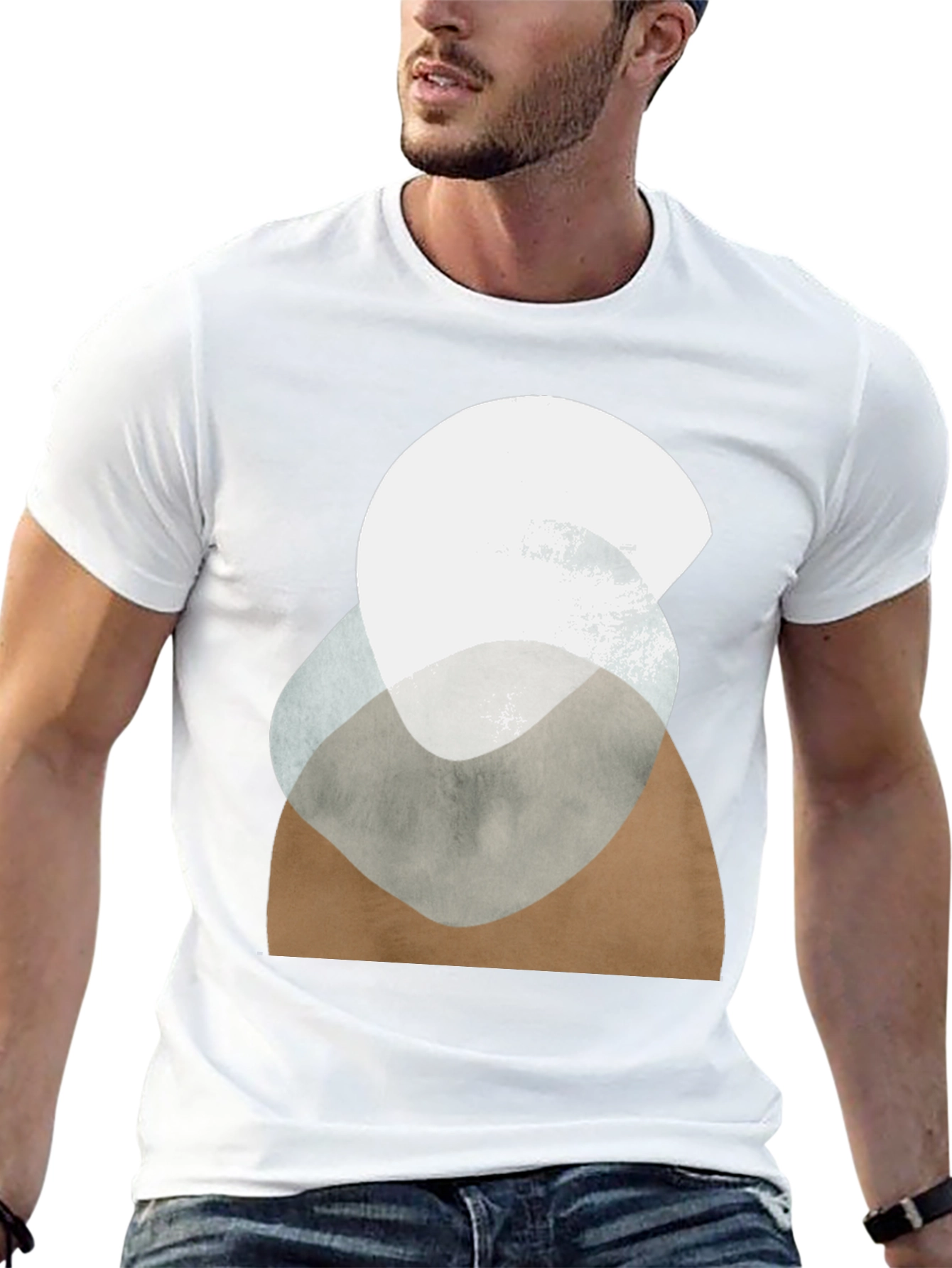 Abstract Geometric Graphic Tee - Modern Art T-Shirt