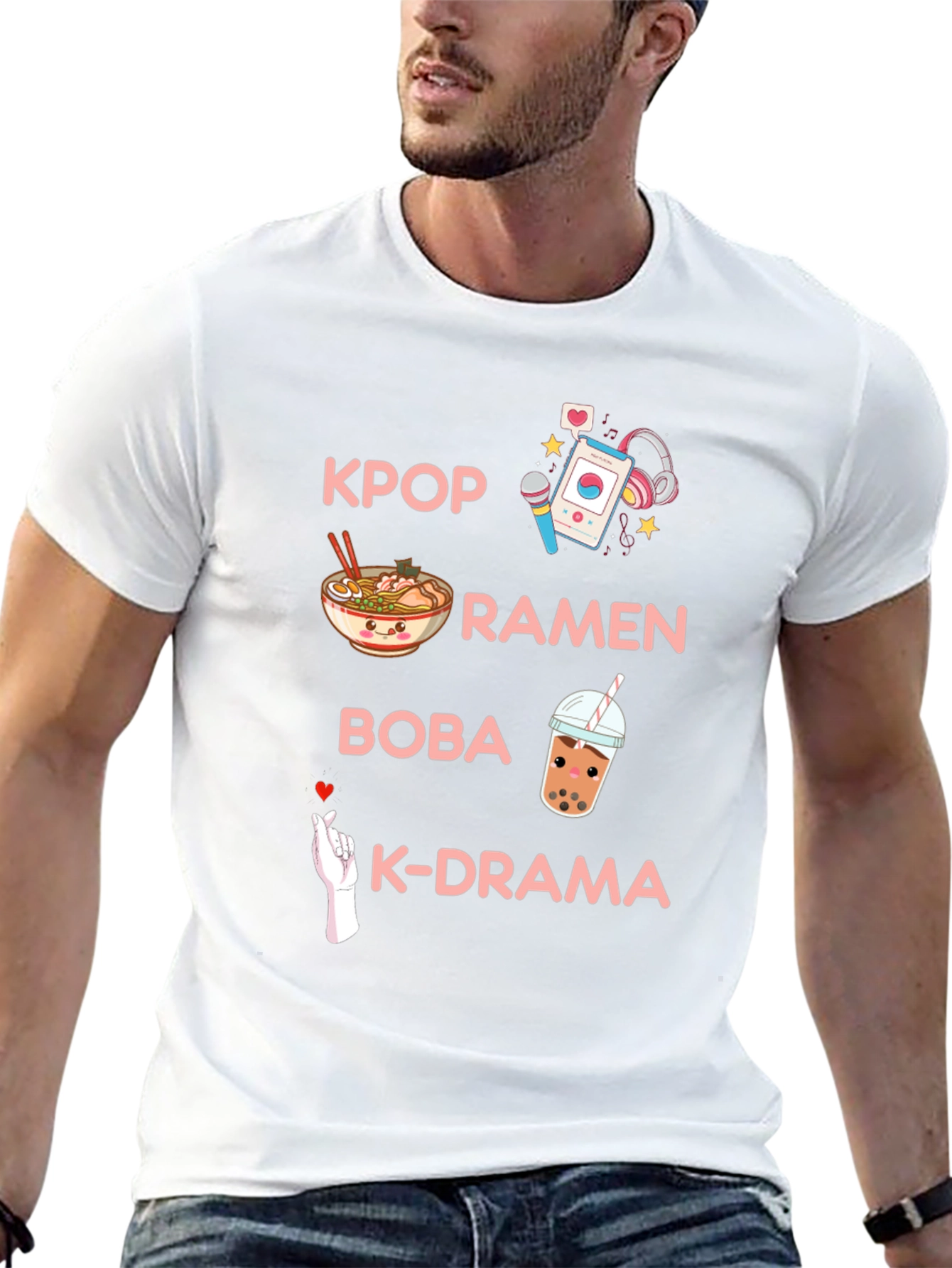 K-Pop Ramen Bubble Tea Graphic Tee