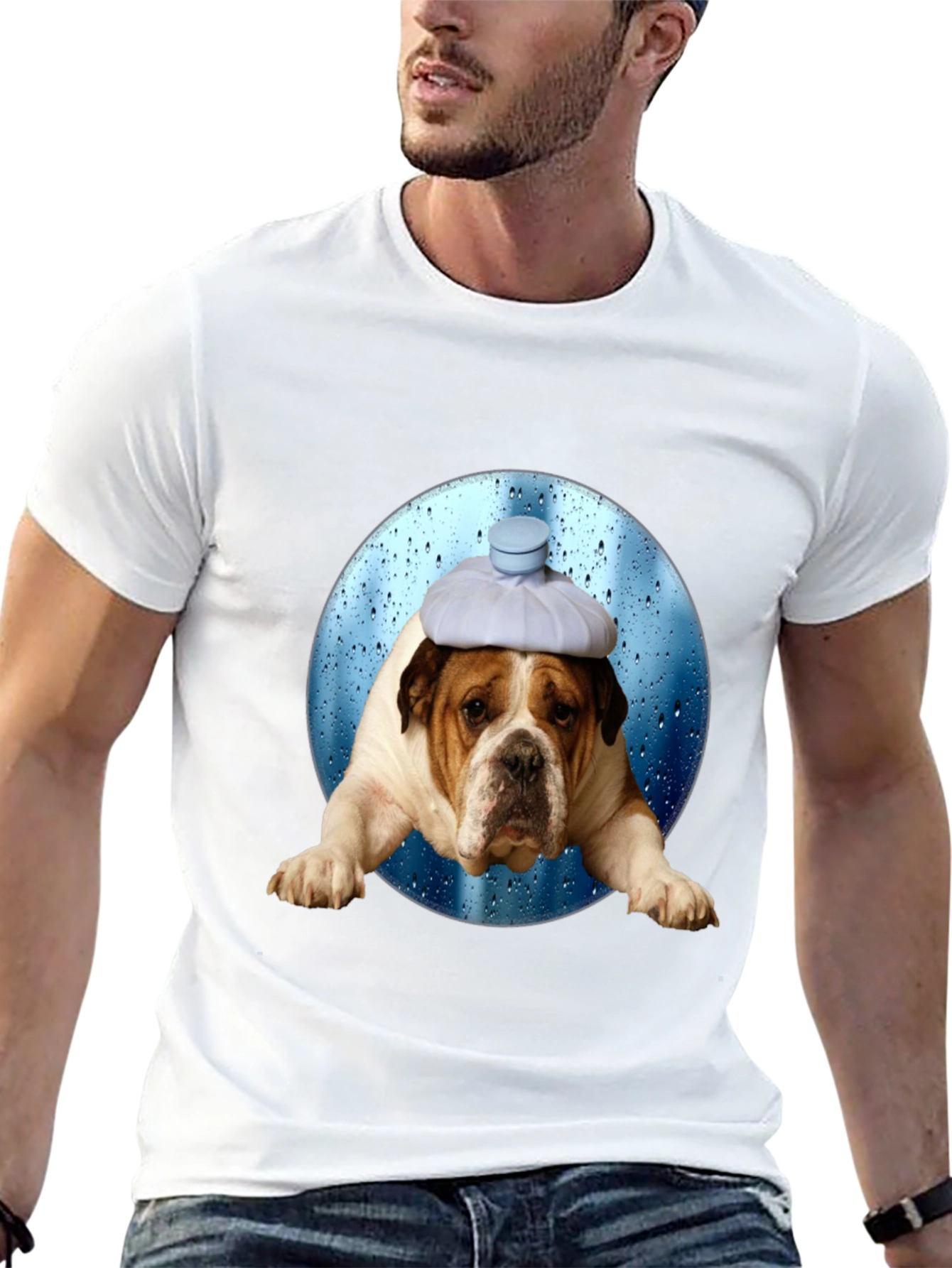 Dog with Ice Pack Graphic Tee