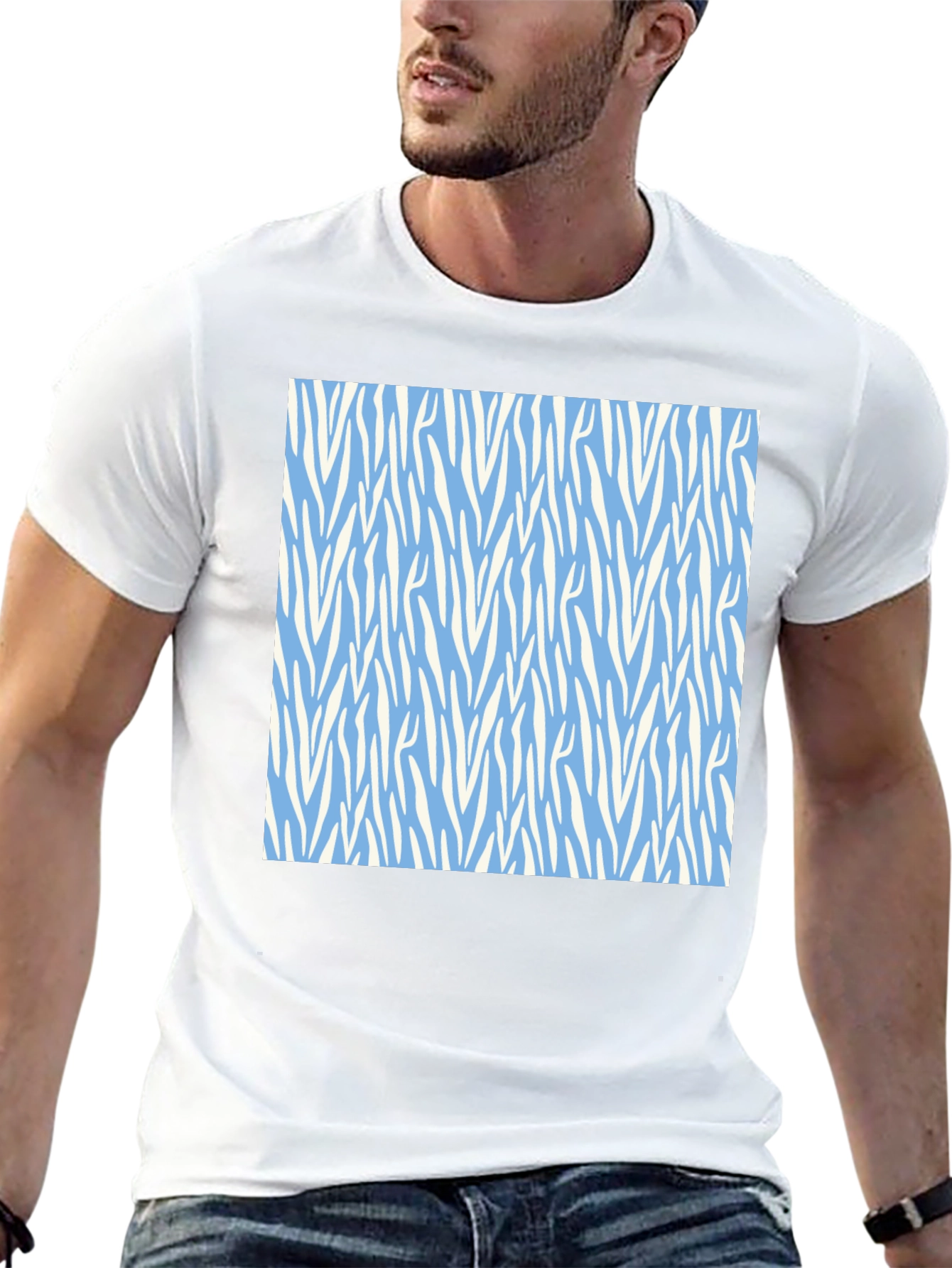 Zebra Stripe Patterned T-Shirt