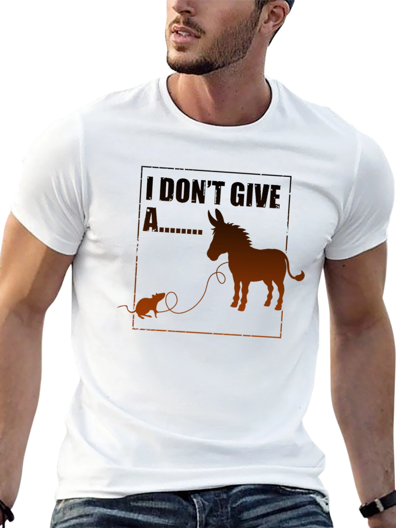 Funny I Dont Give A Rats Ass Graphic Tee