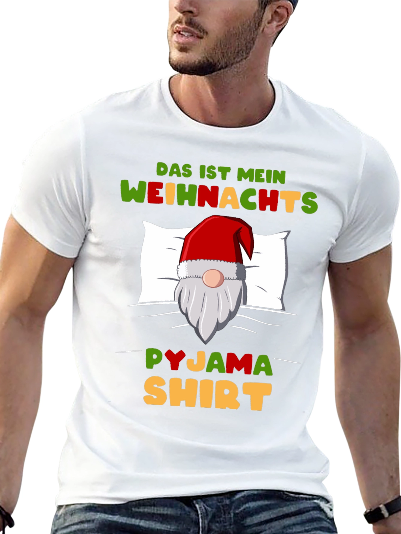 Funny Christmas Gnome Pyjama Shirt T-Shirt