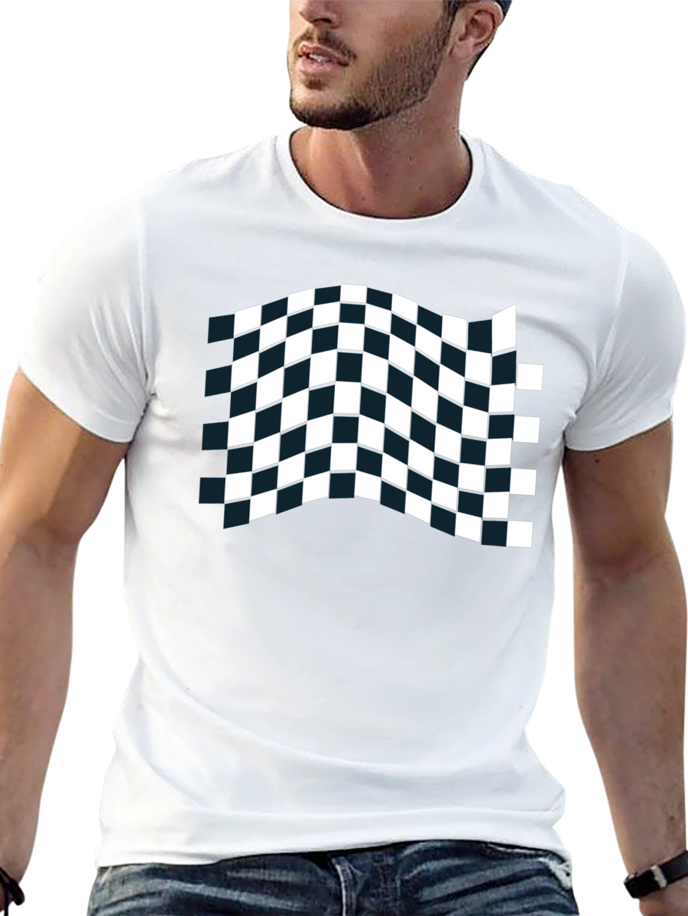 Checkered Flag Black T-Shirt