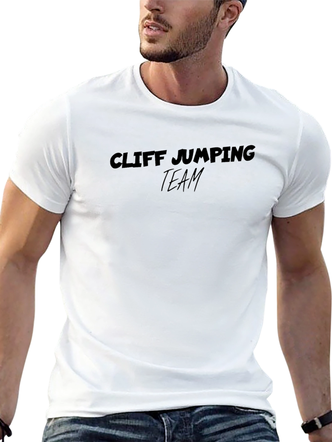 Cliff Jumping Team Black T-Shirt