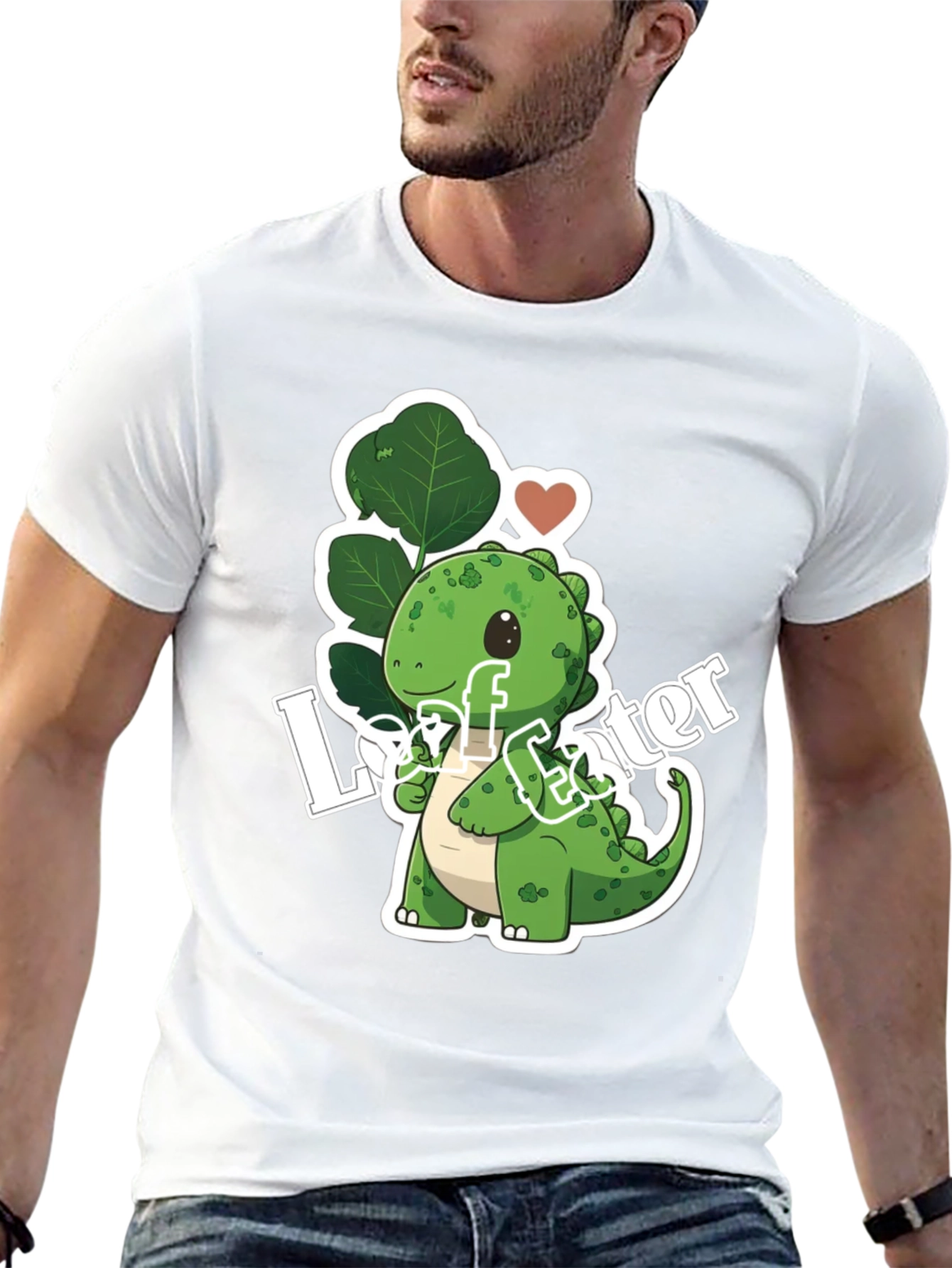 Leaf Eater Dinosaur Graphic T-Shirt