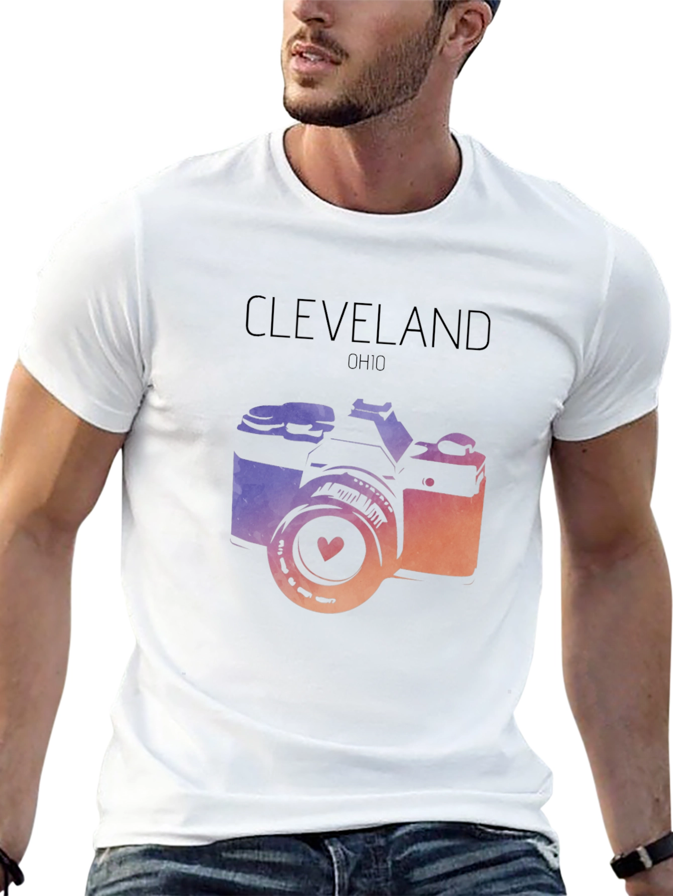 Cleveland Ohio Camera Graphic T-Shirt