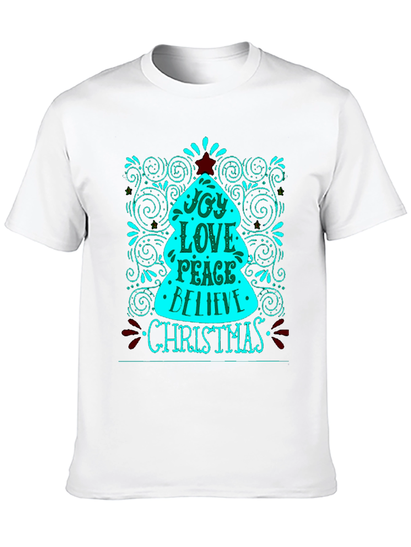 Joy Love Peace Christmas Tee - Holiday Festive Shirt