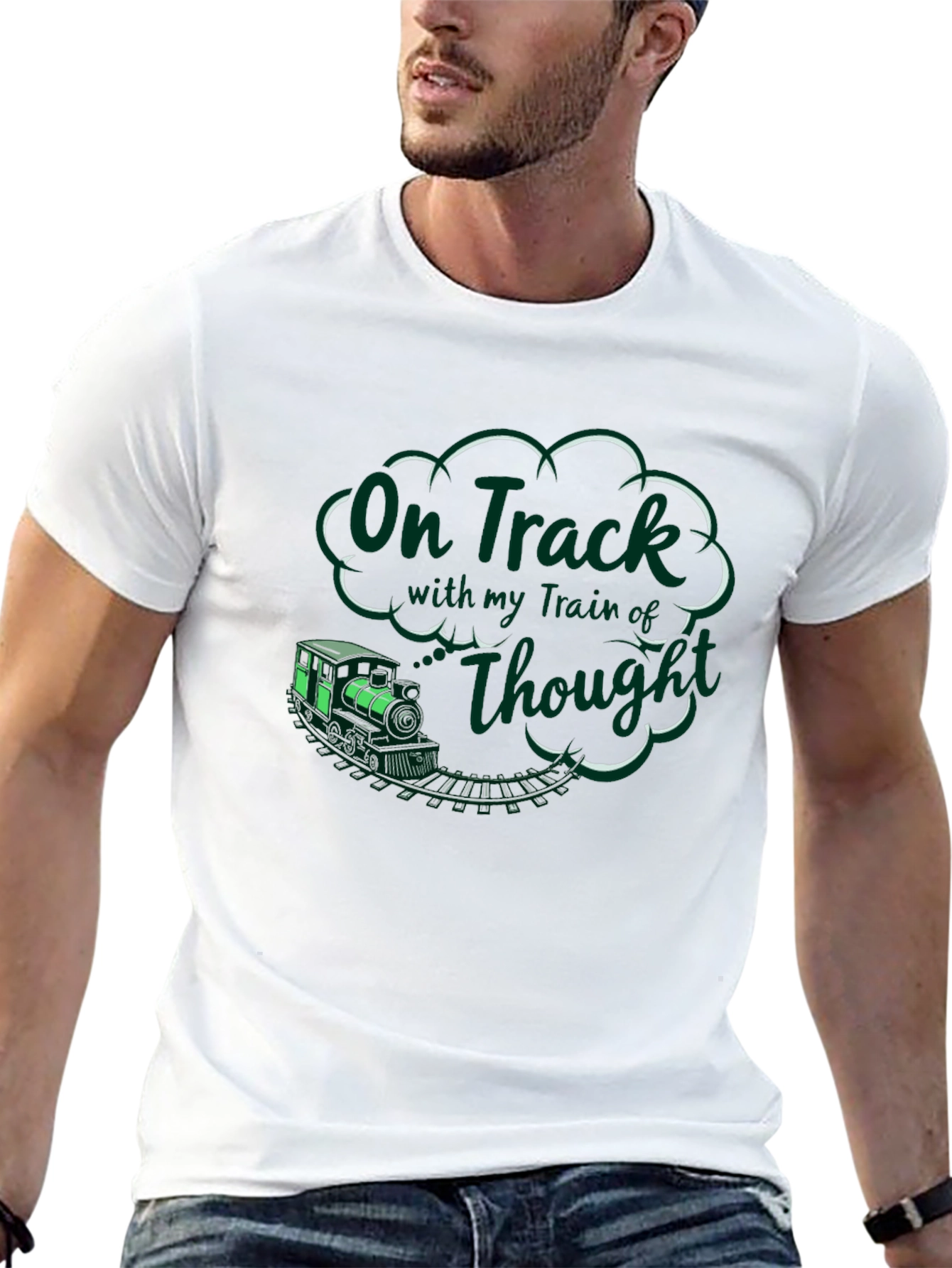 On Track Train of Thought Graphic Tee