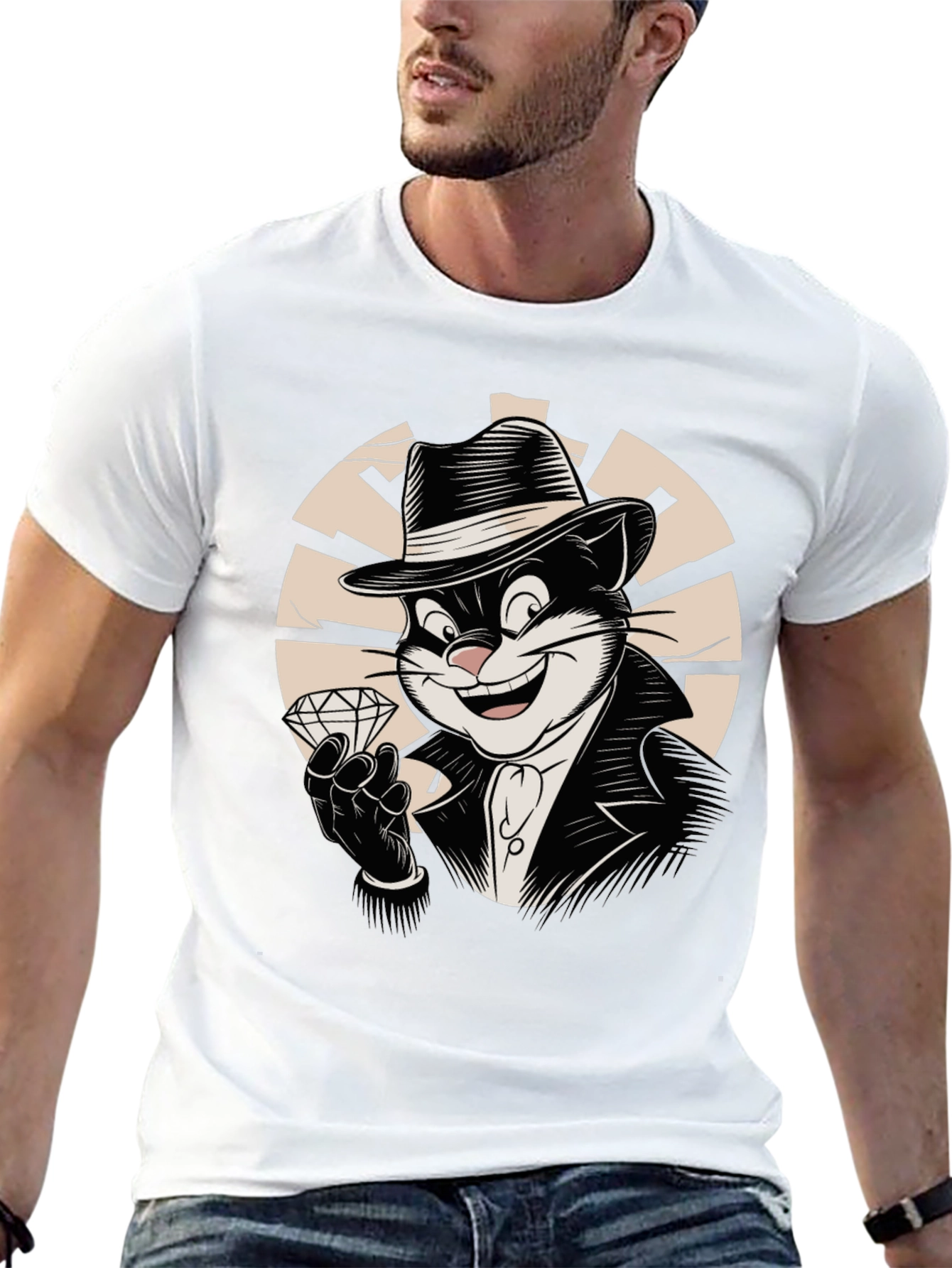 Cool Cat Gangster T-Shirt