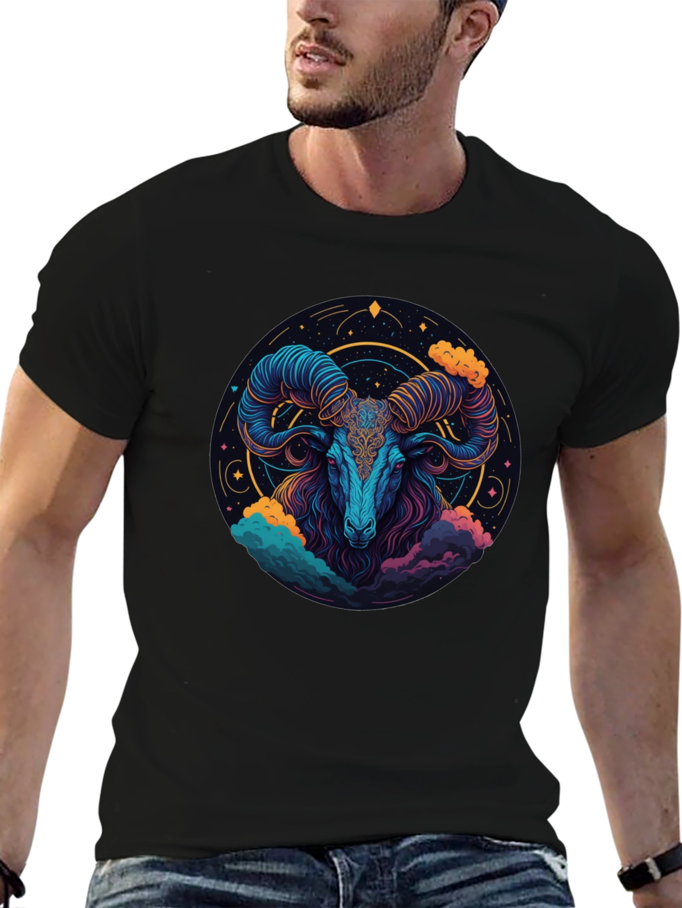 Aries Zodiac Ram Graphic T-Shirt