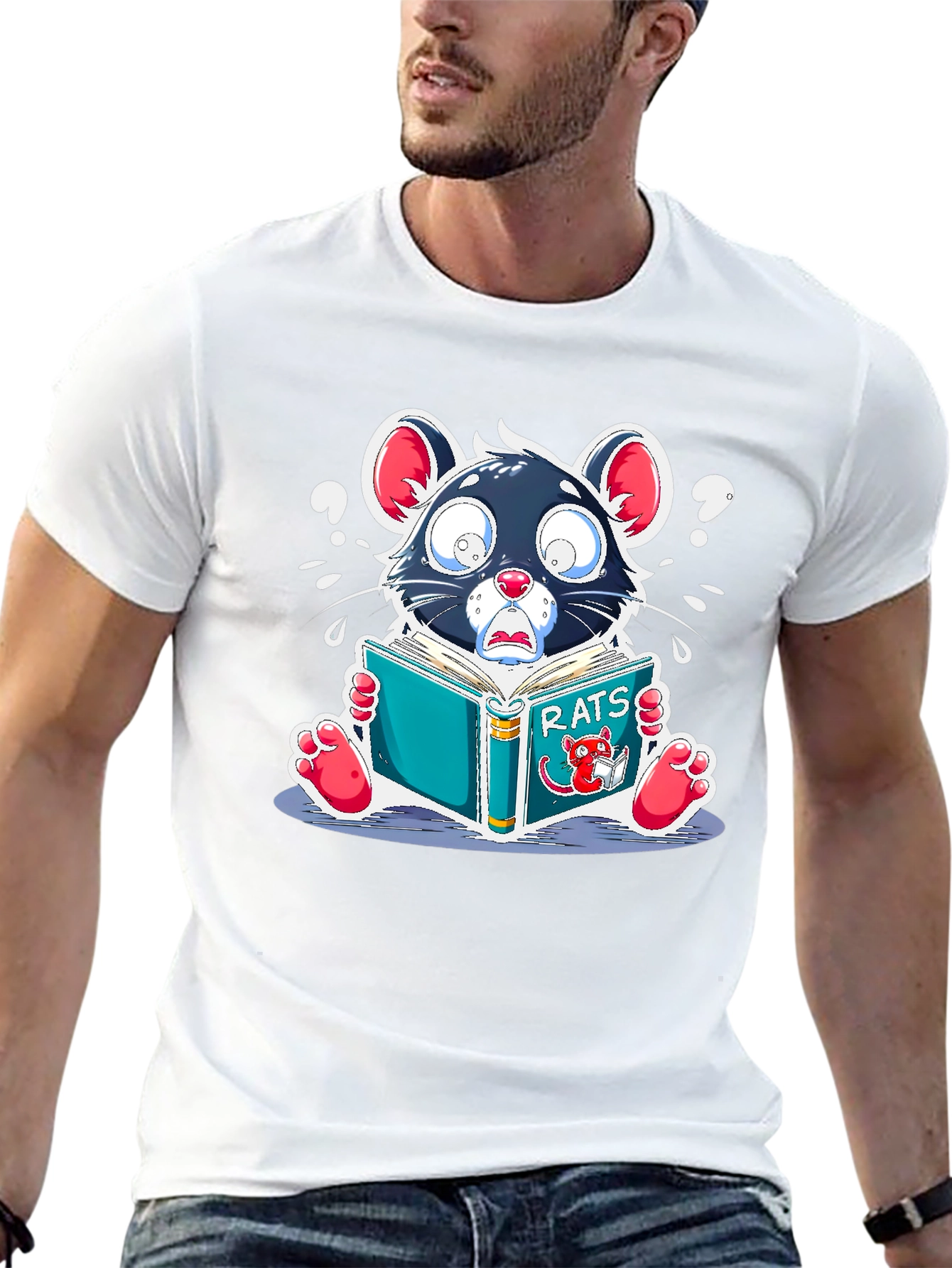 Rat Reading T-Shirt