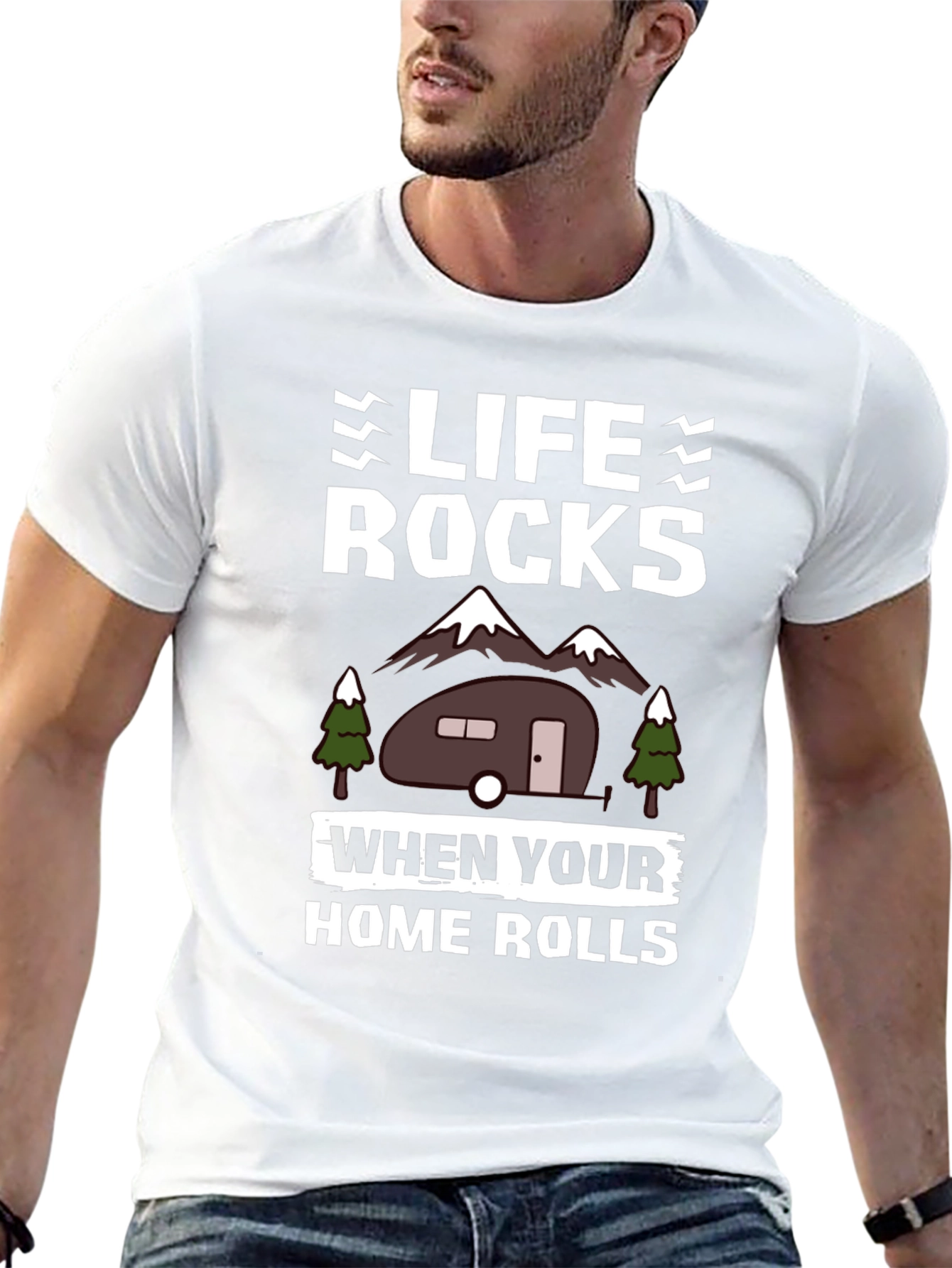Life Rocks When Your Home Rolls Camping T-Shirt