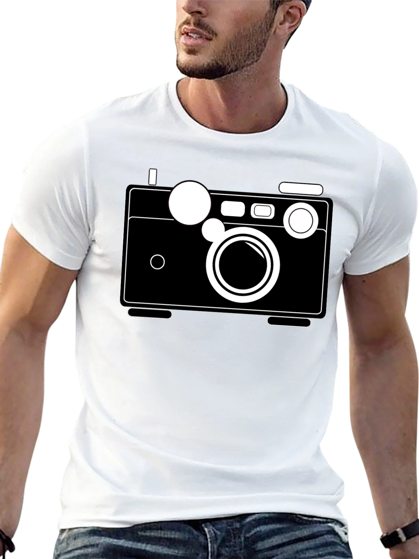 Retro Camera Graphic T-Shirt - Classic Style