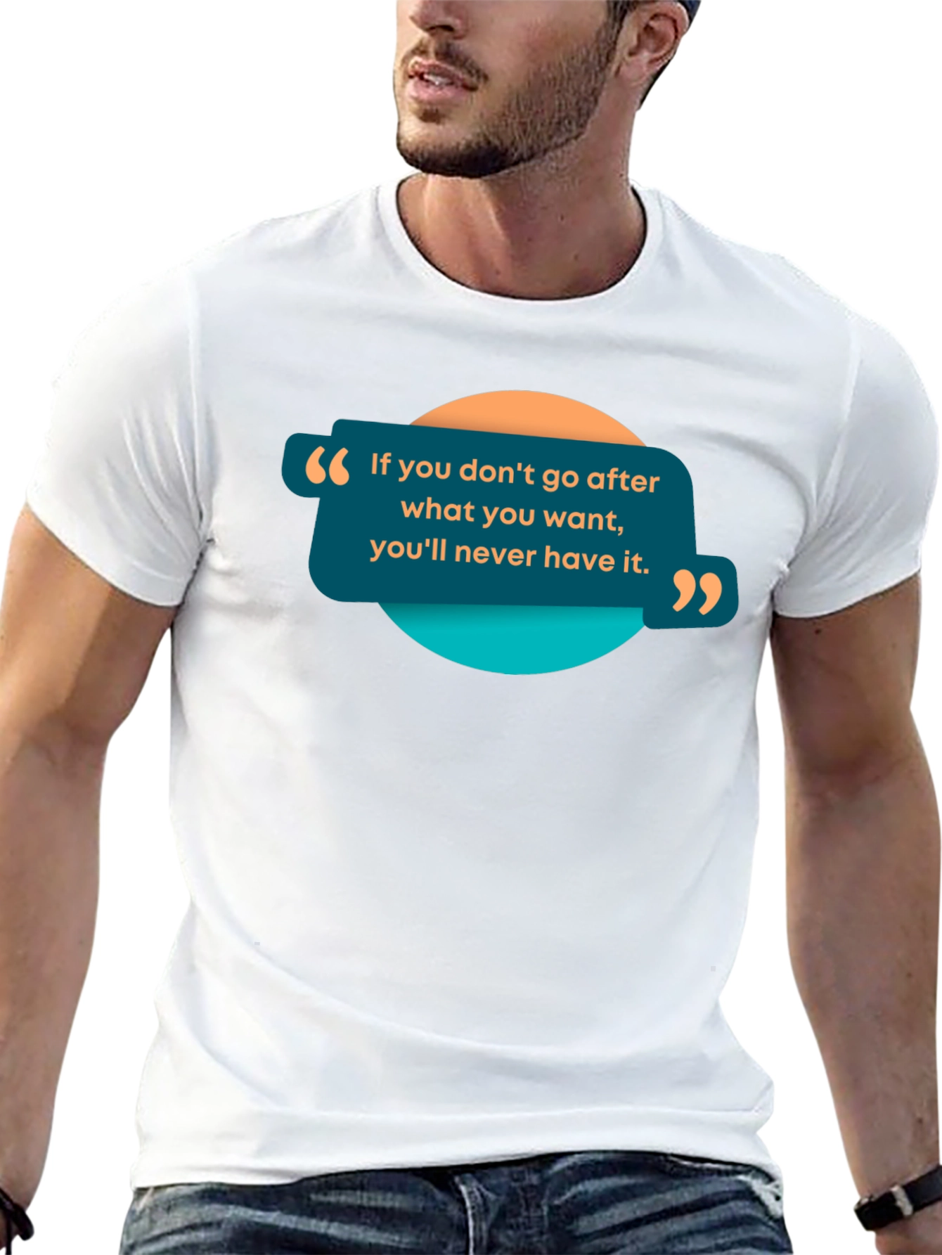 Motivational Quote Graphic Black T-Shirt