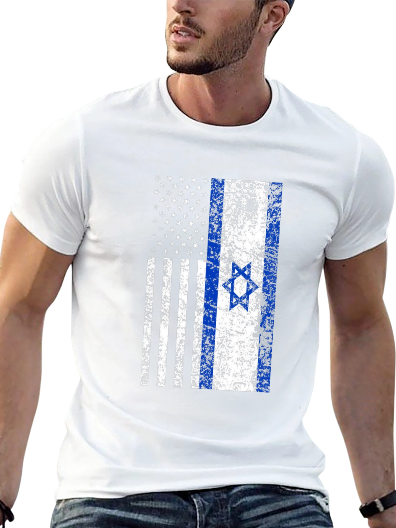 USA Israel Flag Graphic T-Shirt