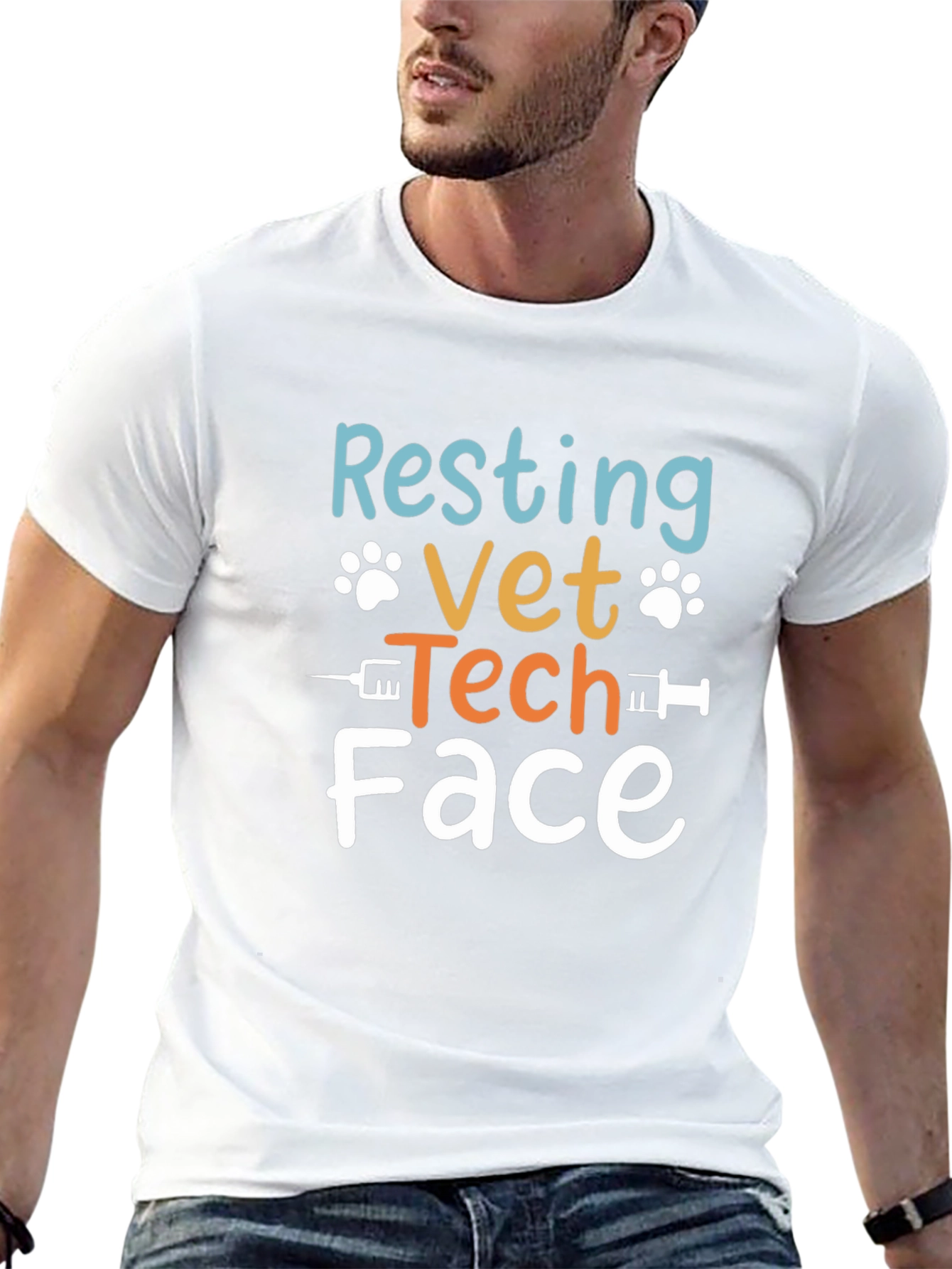 Resting Vet Tech Face Graphic Tee - Unisex