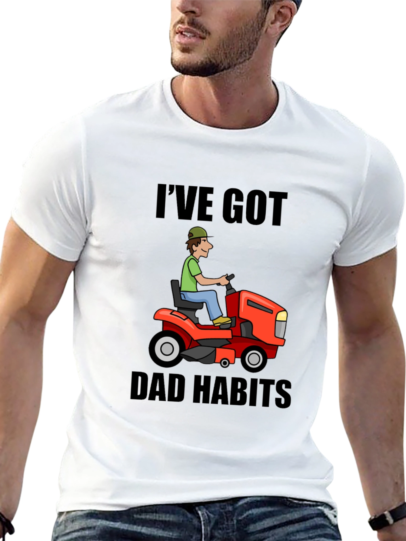Dad Habits T-Shirt - Lawn Mower Graphic Tee