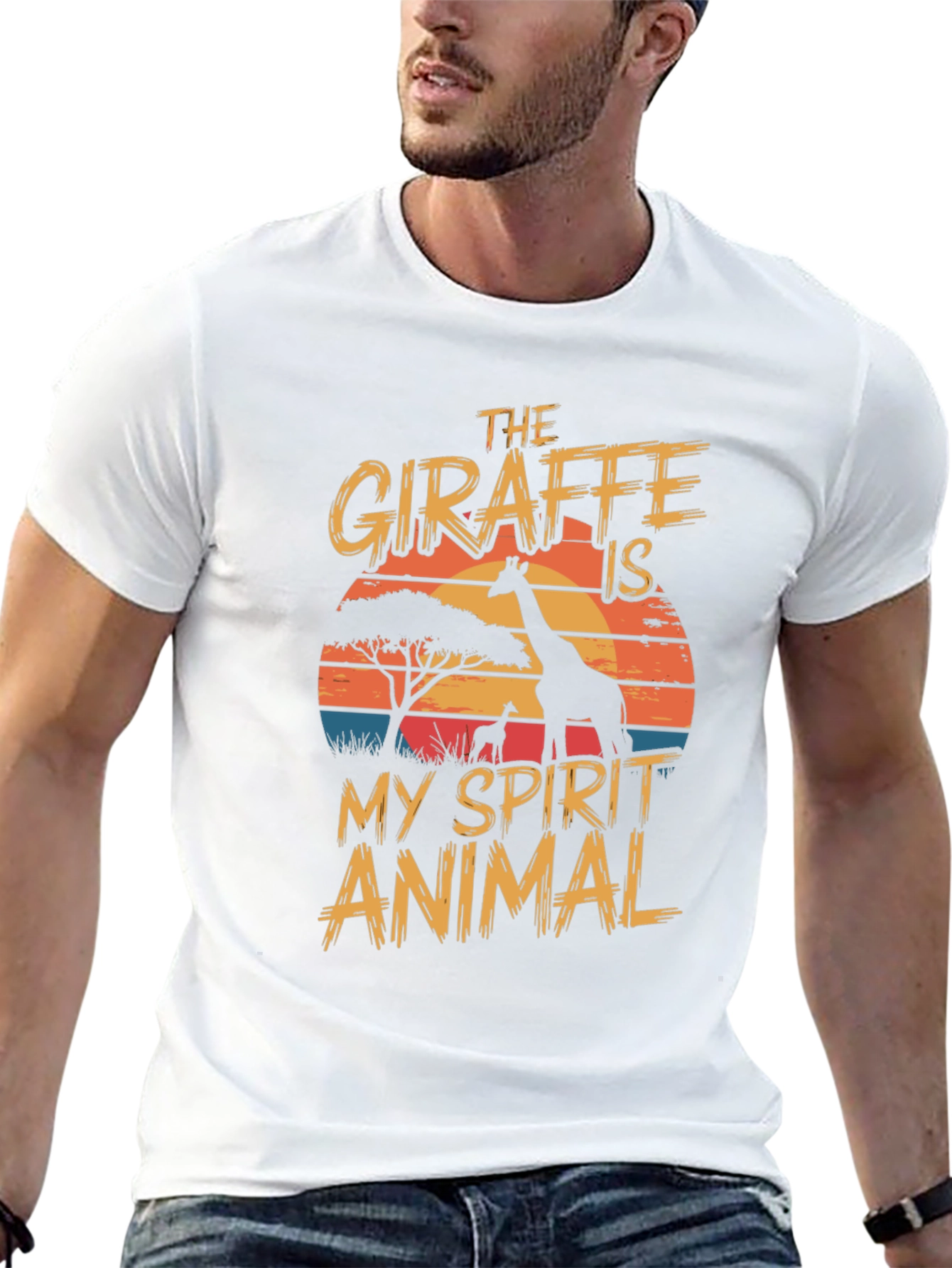 Giraffe Spirit Animal Graphic T-Shirt