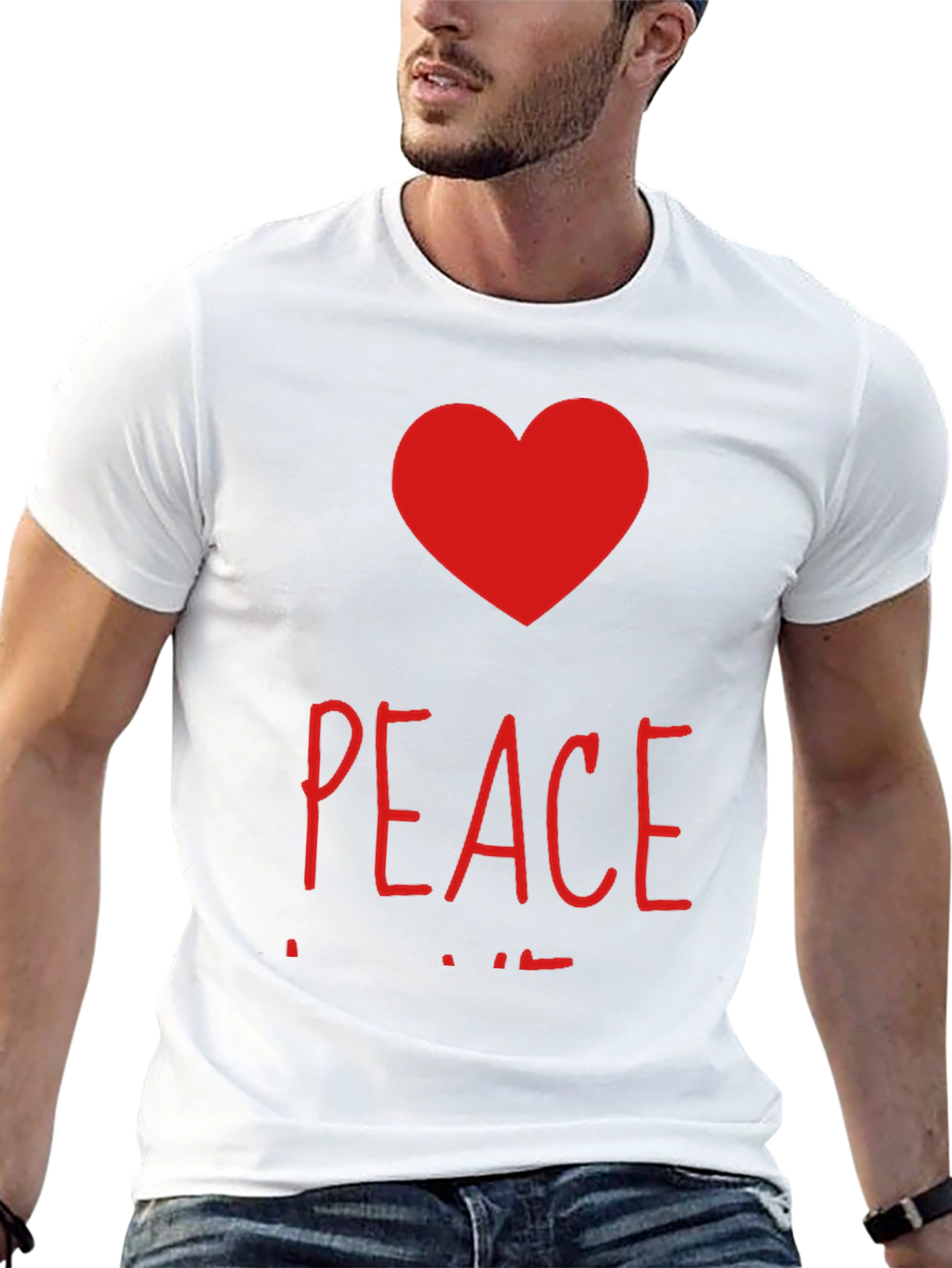 Peace and Love Graphic T-Shirt
