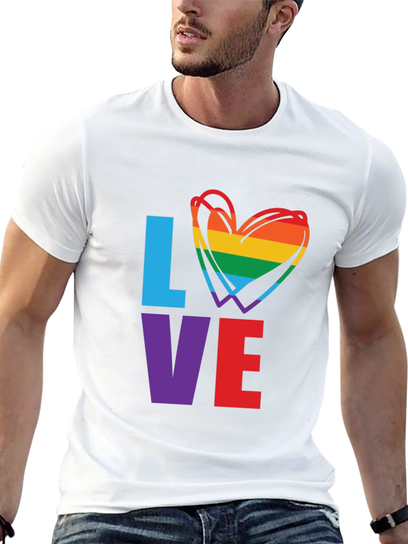 LGBTQ Pride LOVE Graphic T-Shirt