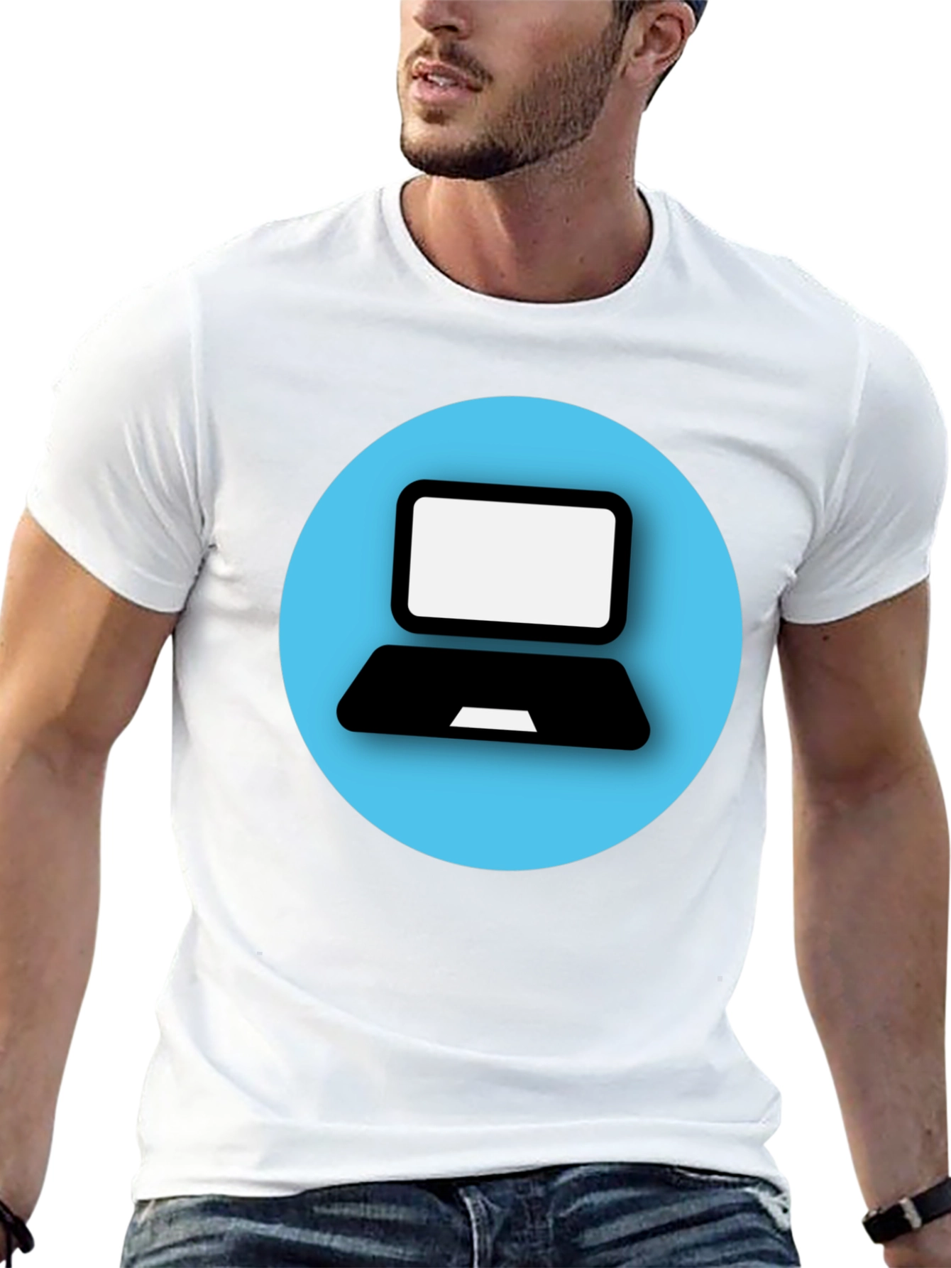 Laptop Graphic Tee - Tech Style T-Shirt