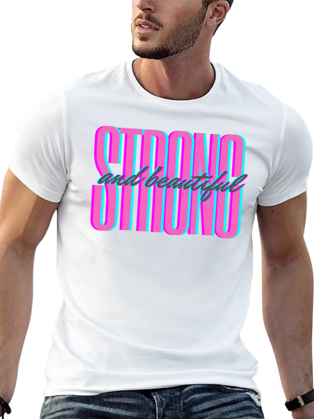 Strong & Beautiful Graphic Tee - Mens Black T-Shirt