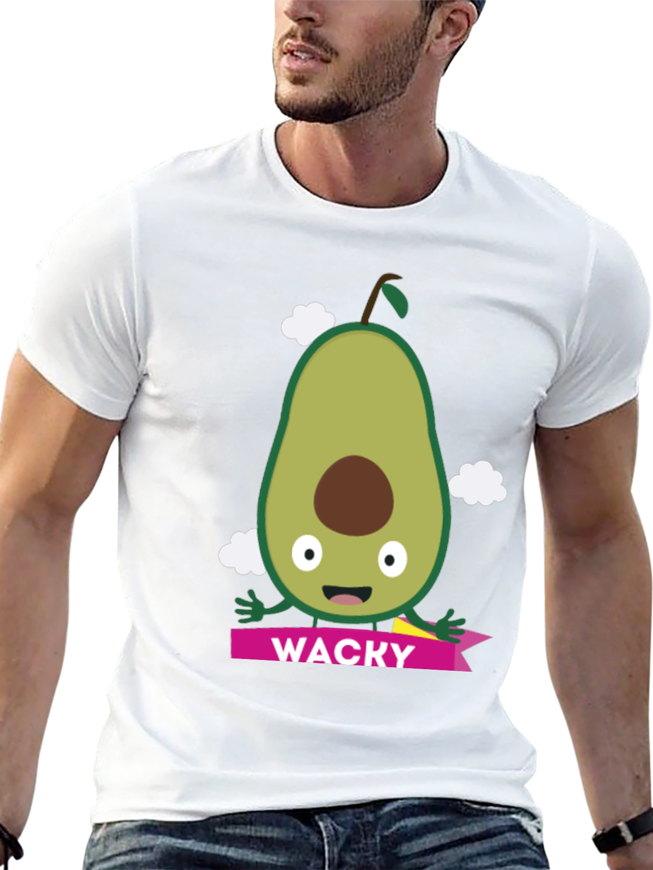 Wacky Avocado Graphic Tee - Fun Foodie T-Shirt