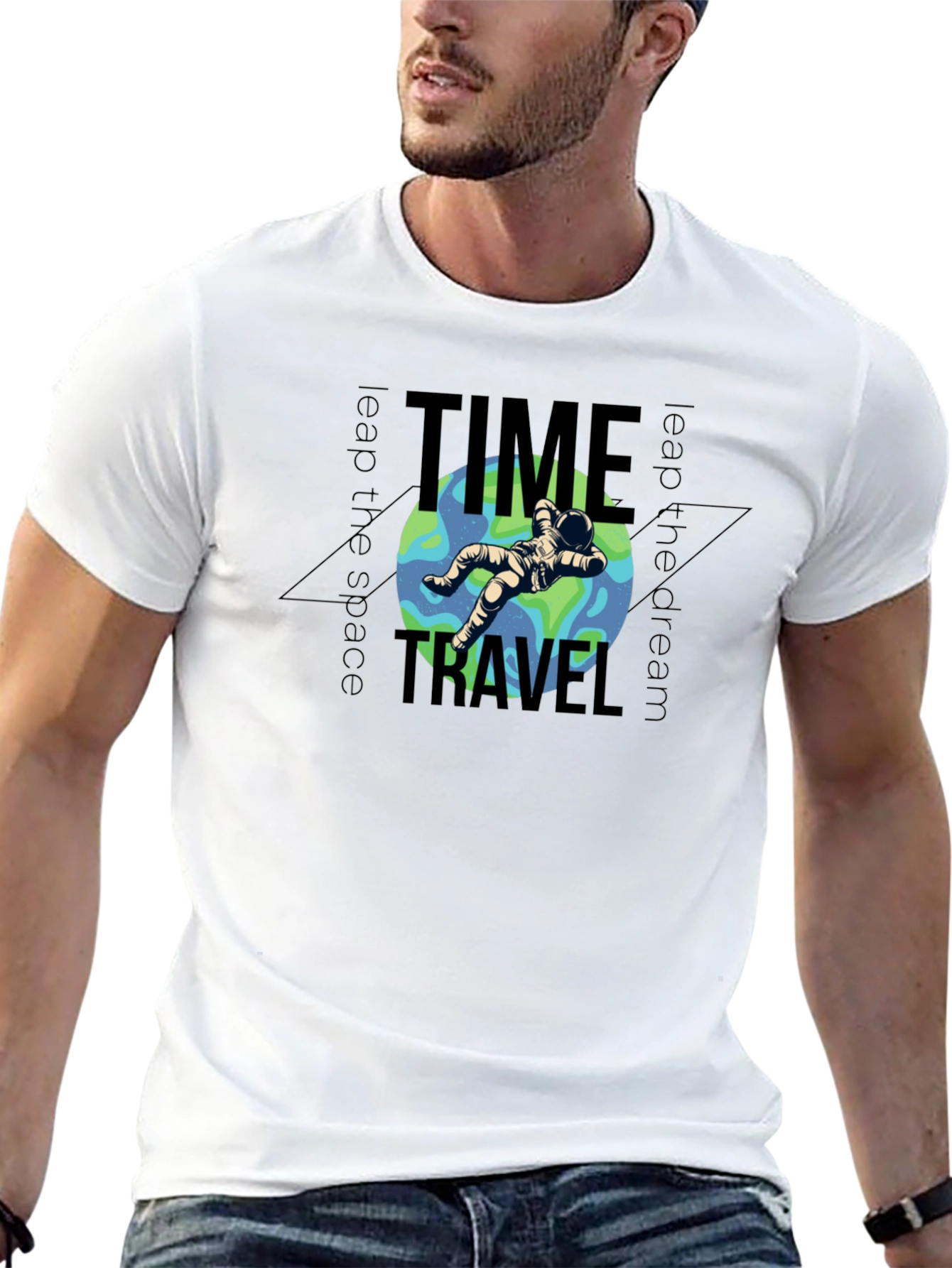 Time Travel Astronaut Graphic T-Shirt