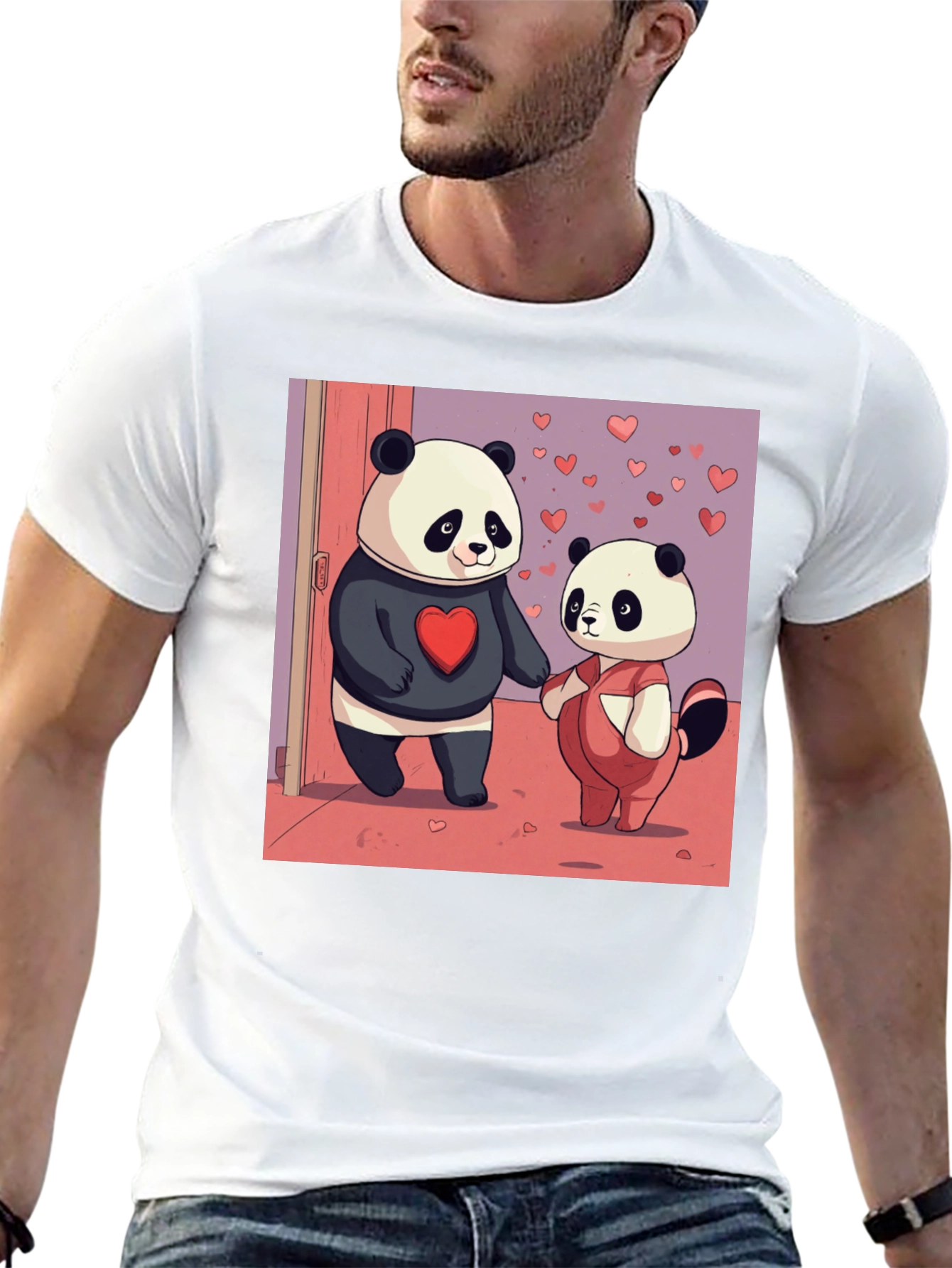 Panda Love Graphic Tee - Valentines Edition