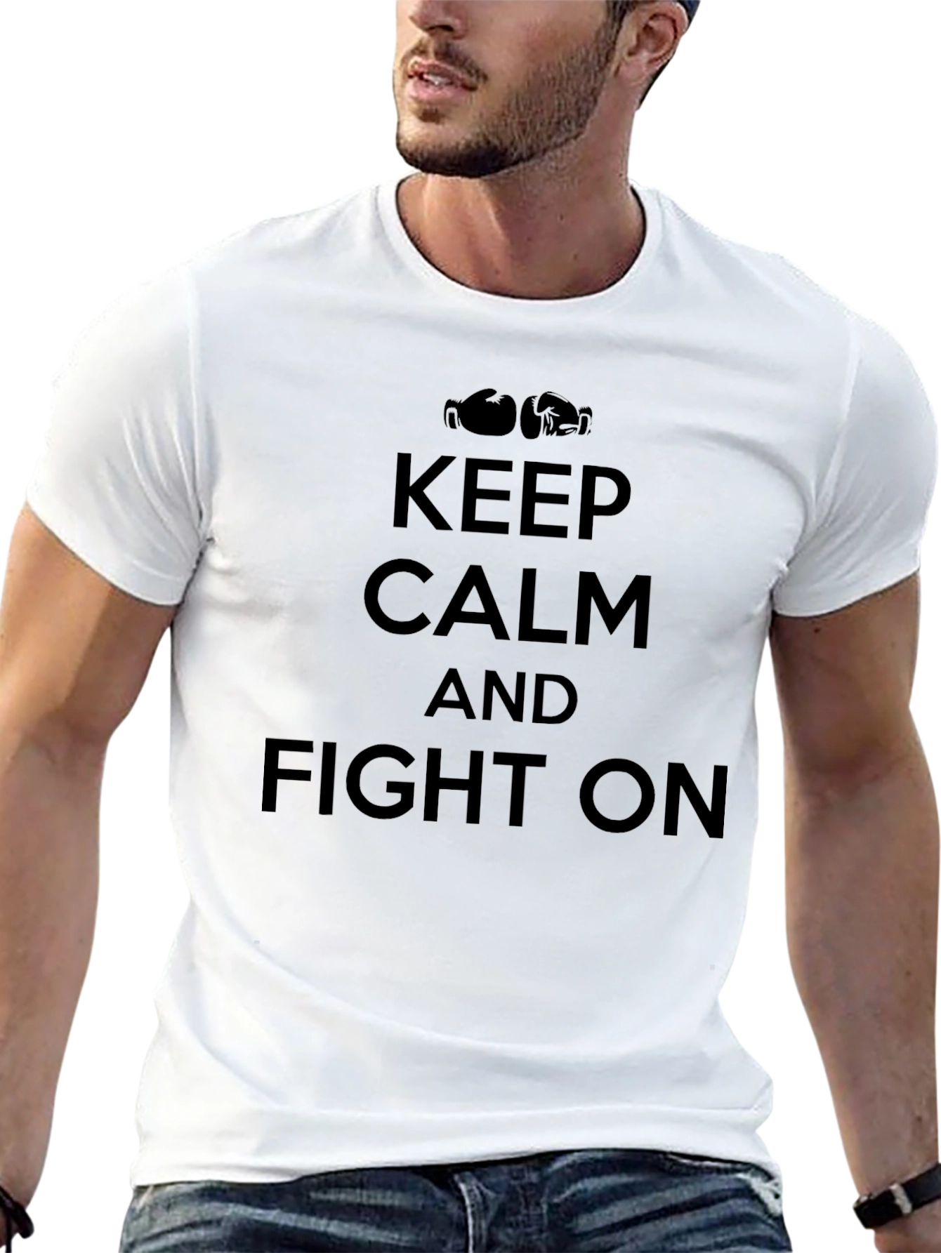 Keep Calm and Fight On Graphic T-Shirt