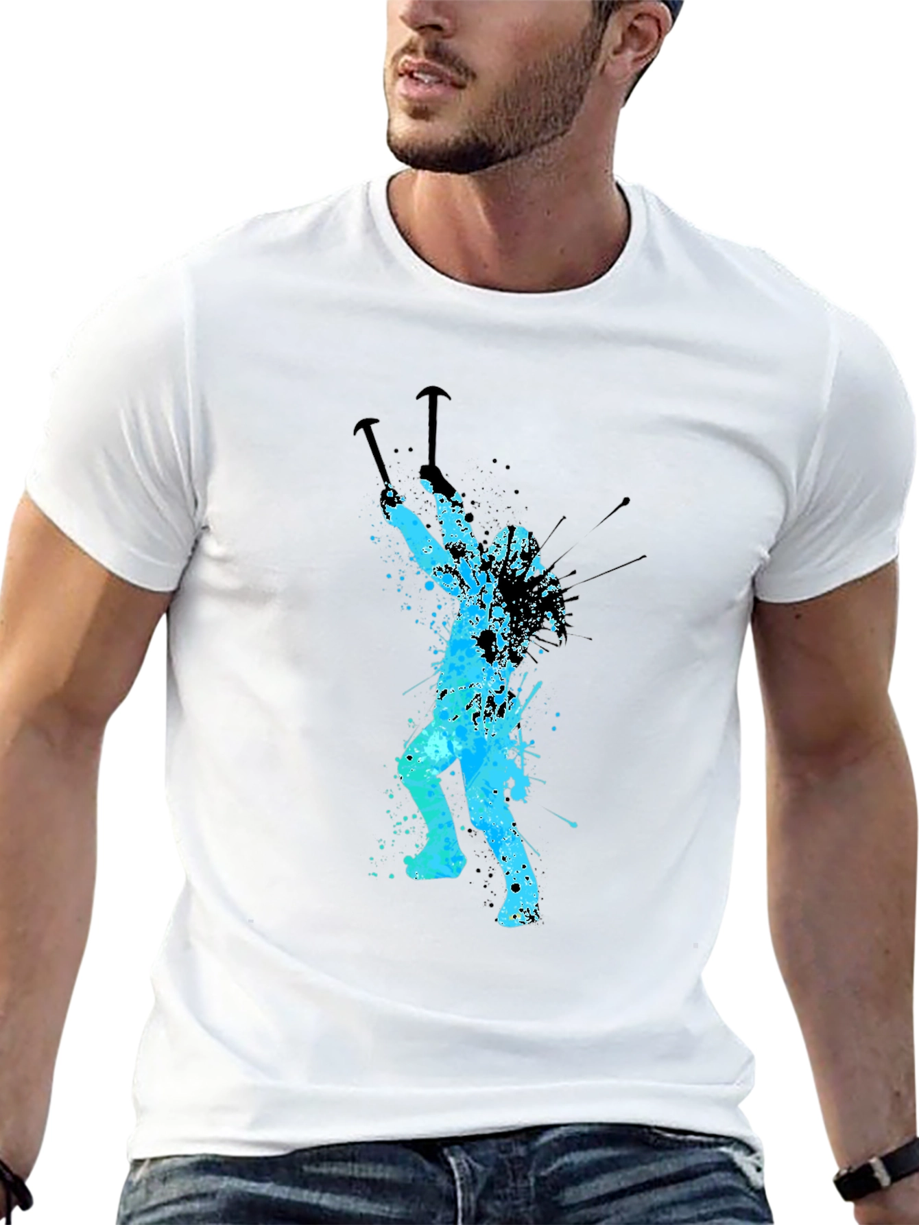 Climbing Watercolor Graphic T-Shirt