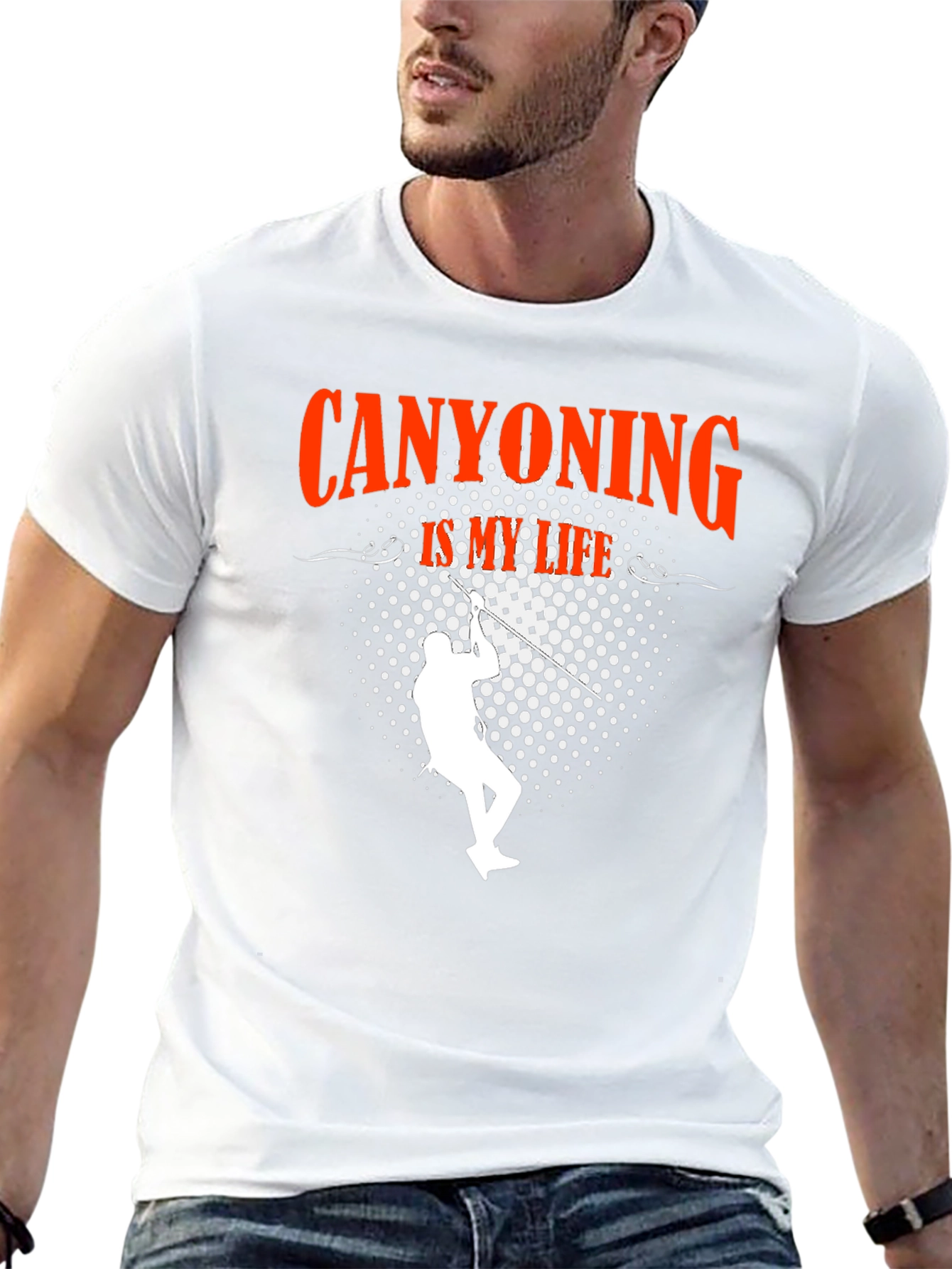Canyoning Is My Life Black Graphic Tee