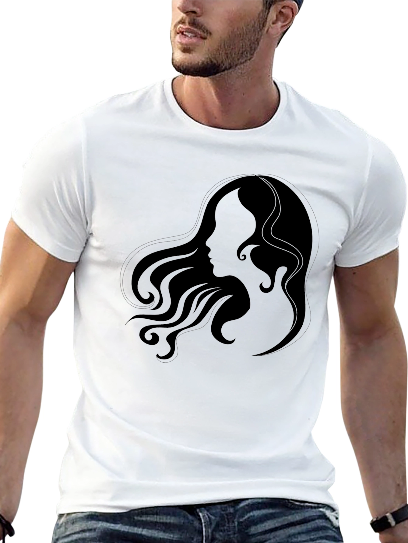 Elegant Silhouette Graphic Tee - Unisex Black T-Shirt