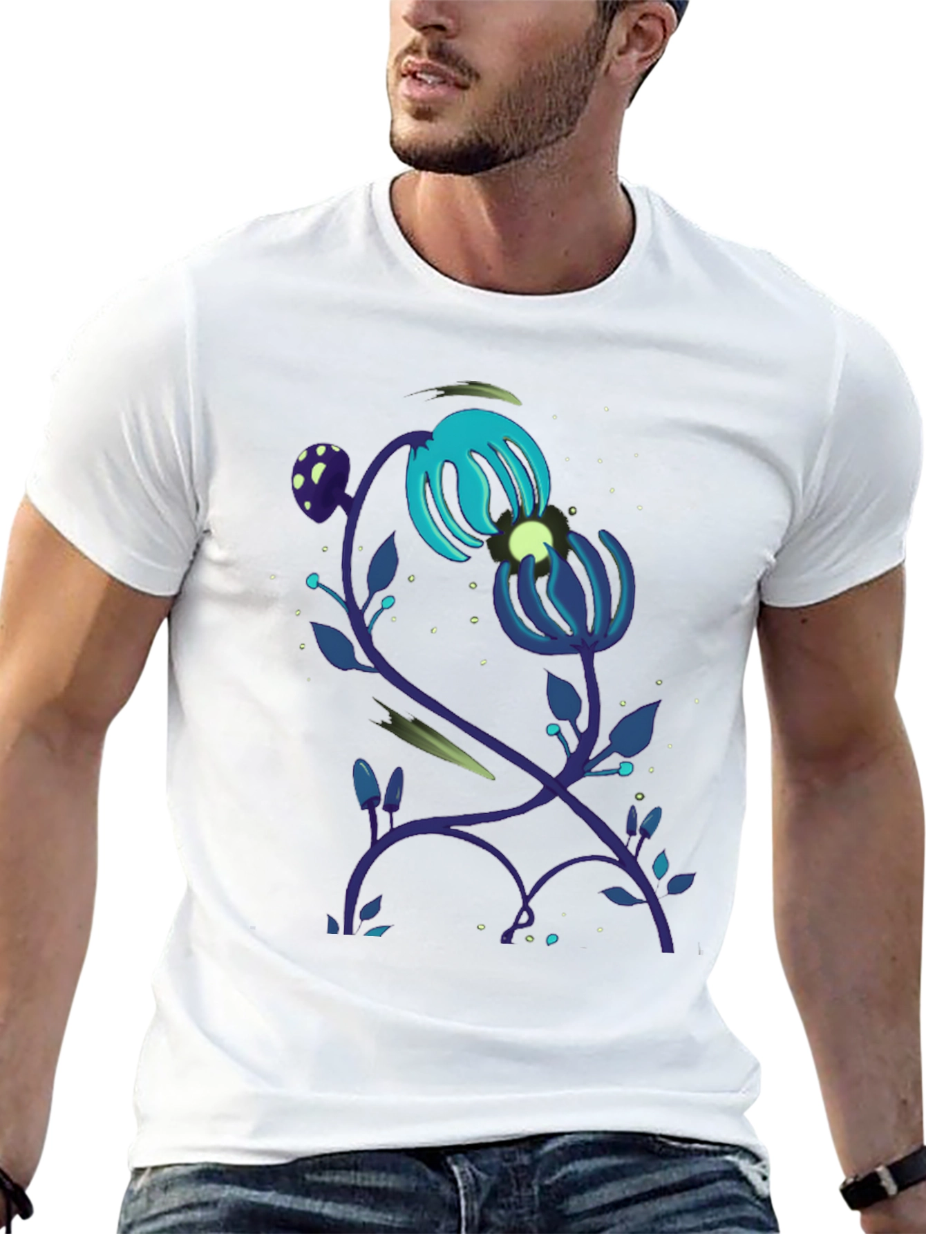 Mystical Bloom Graphic T-Shirt