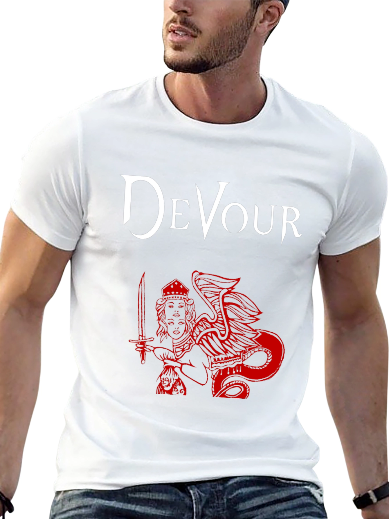 Devour Graphic Print Black T-Shirt