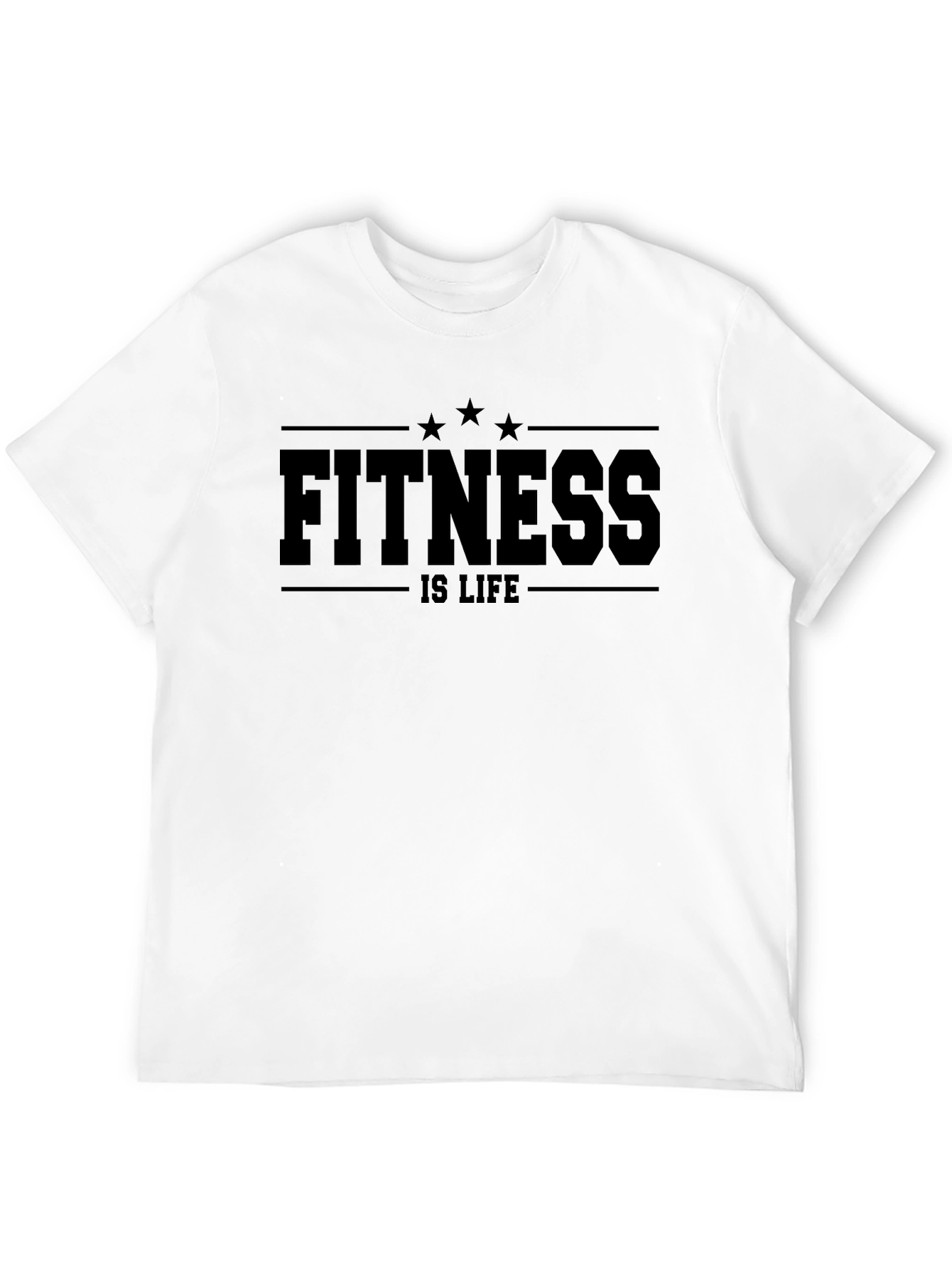 Fitness is Life - Black T-Shirt