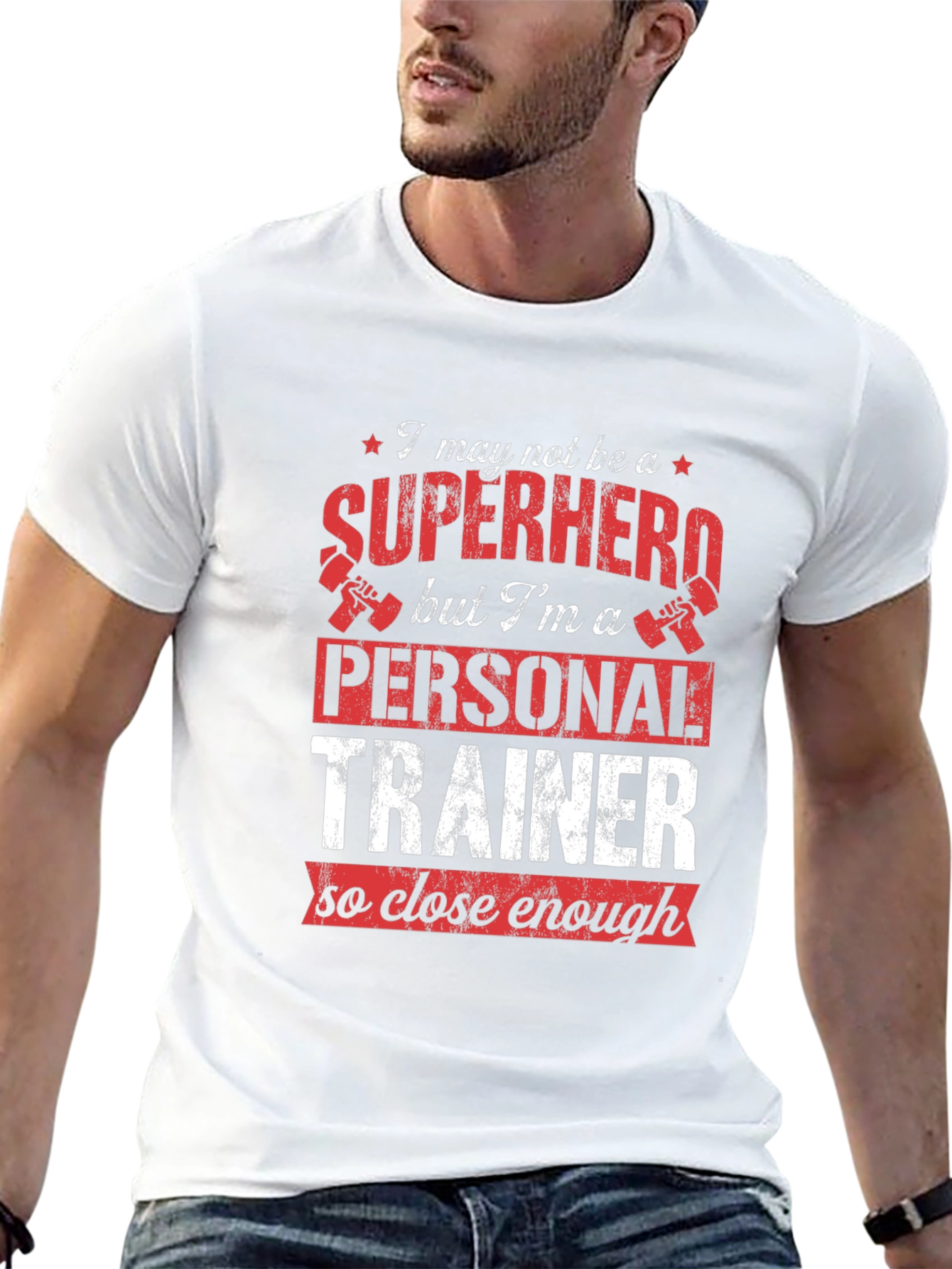 Personal Trainer Superhero Graphic T-Shirt