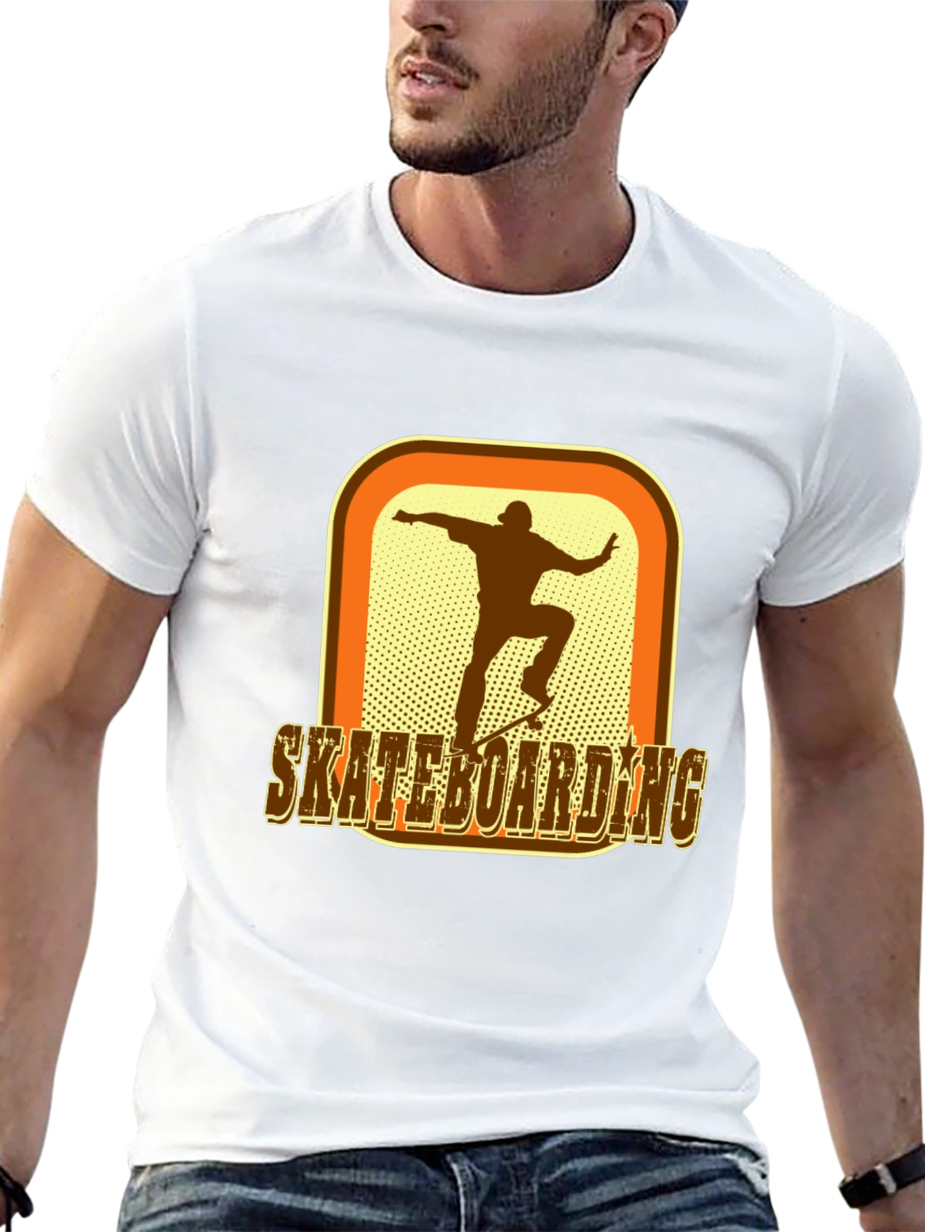 Retro Skateboarder Graphic T-Shirt