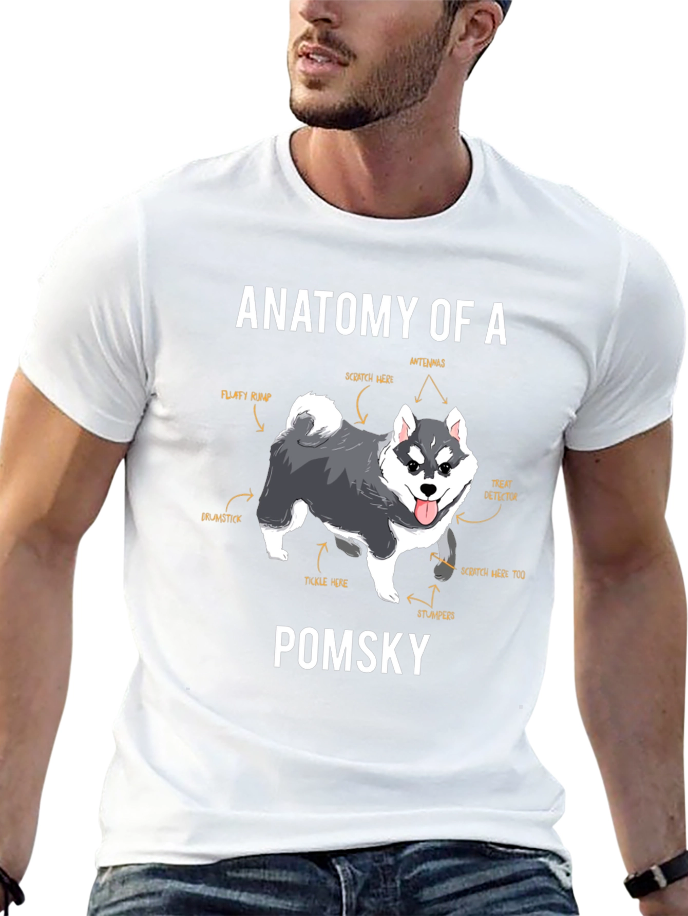 Anatomy of a Pomsky Dog T-Shirt