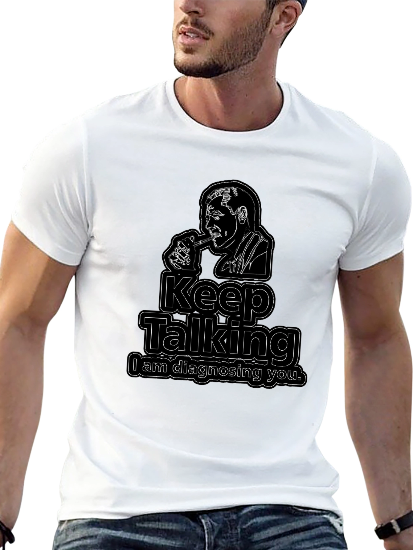 Keep Talking Black Graphic Tee