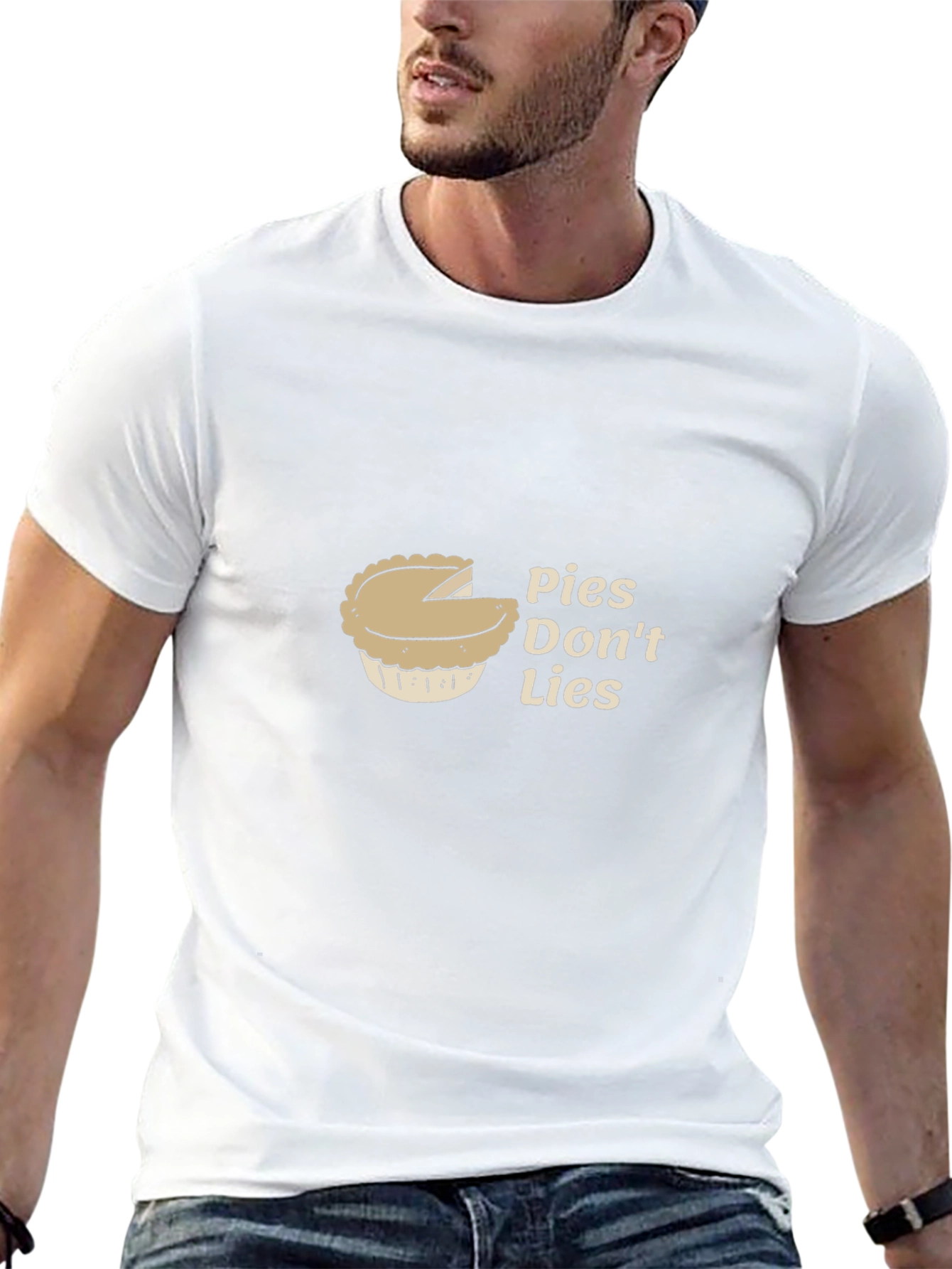 Pies Dont Lies Graphic T-Shirt - Black Cotton Tee
