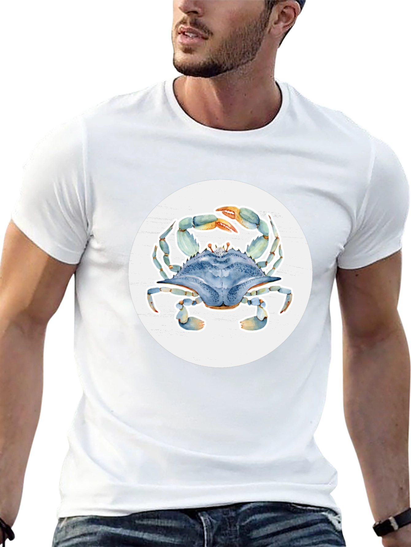 Crab Graphic Tee - Coastal Casual Style