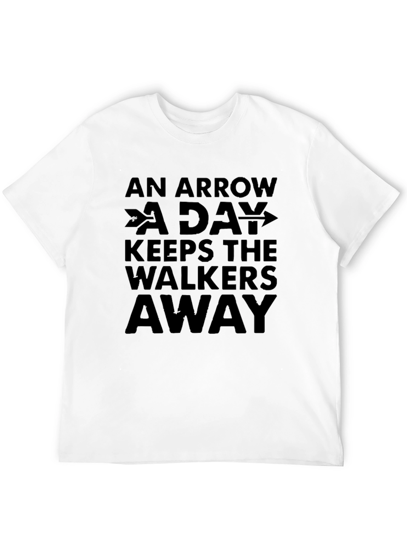 Arrow A Day Keeps Walkers Away Mens Black T-Shirt