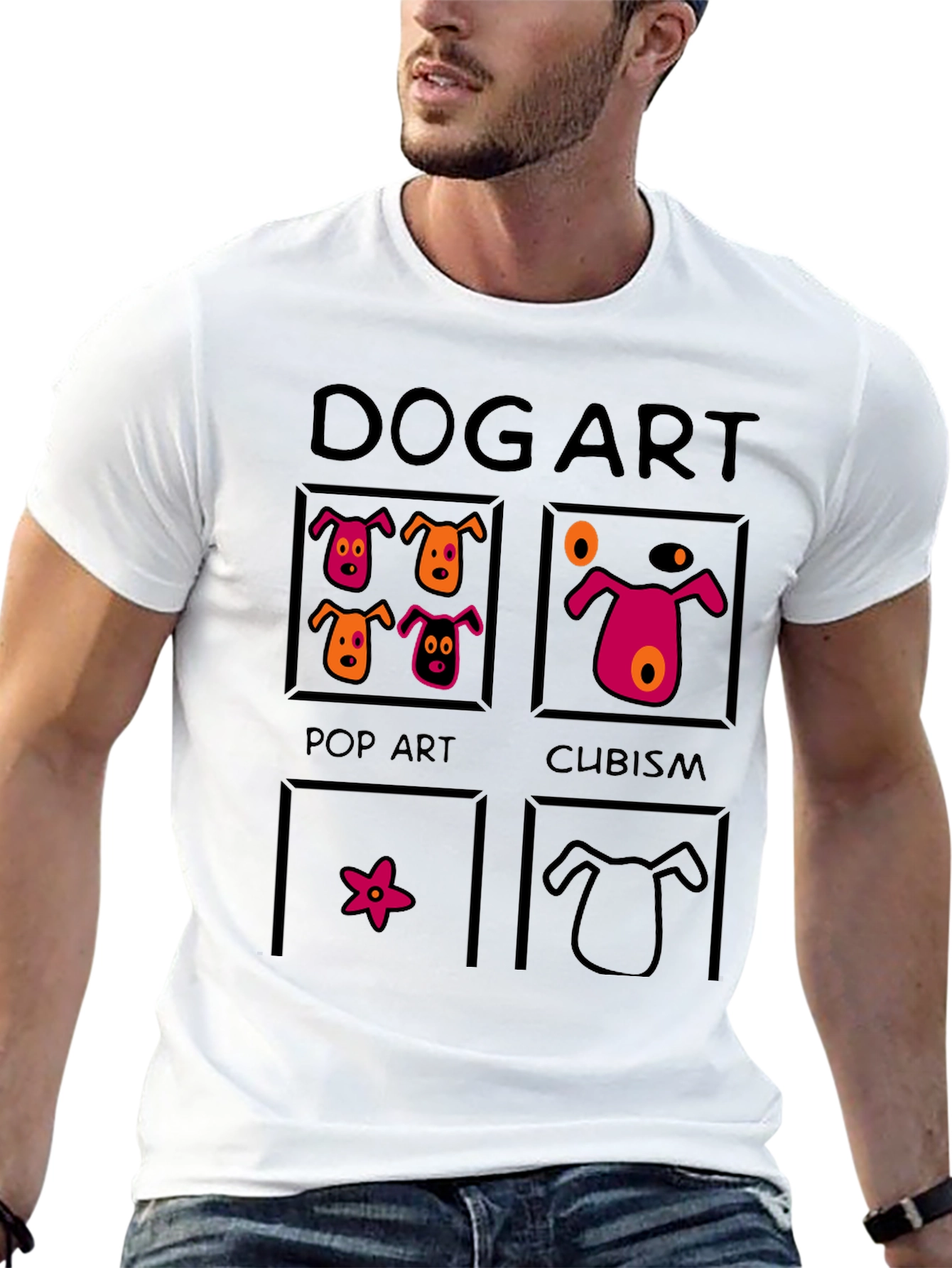 Dog Art T-Shirt: Pop Art Cubism and More!